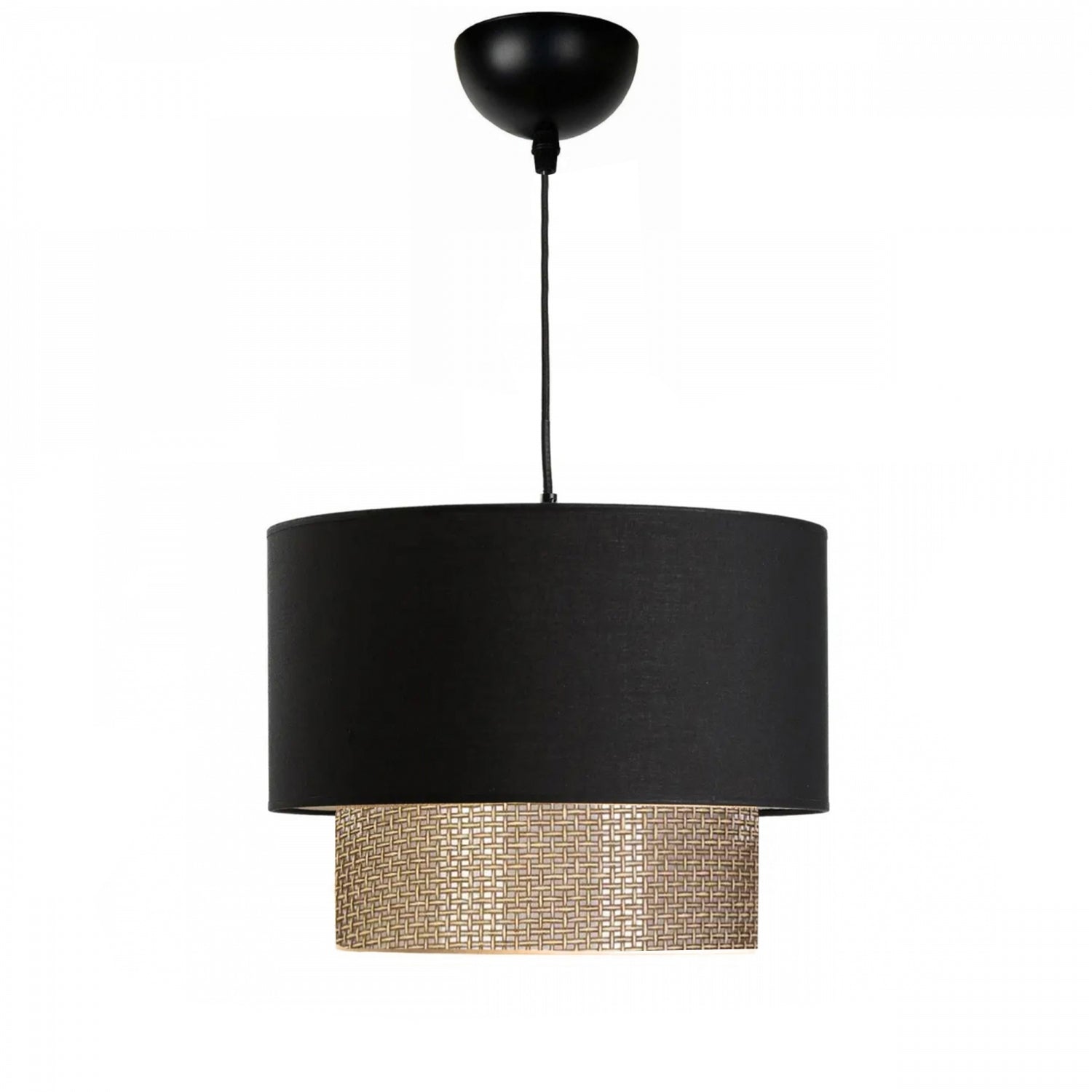 Knitted Patterned Black Headed Lampshade Pendant Lamp | ByLamp