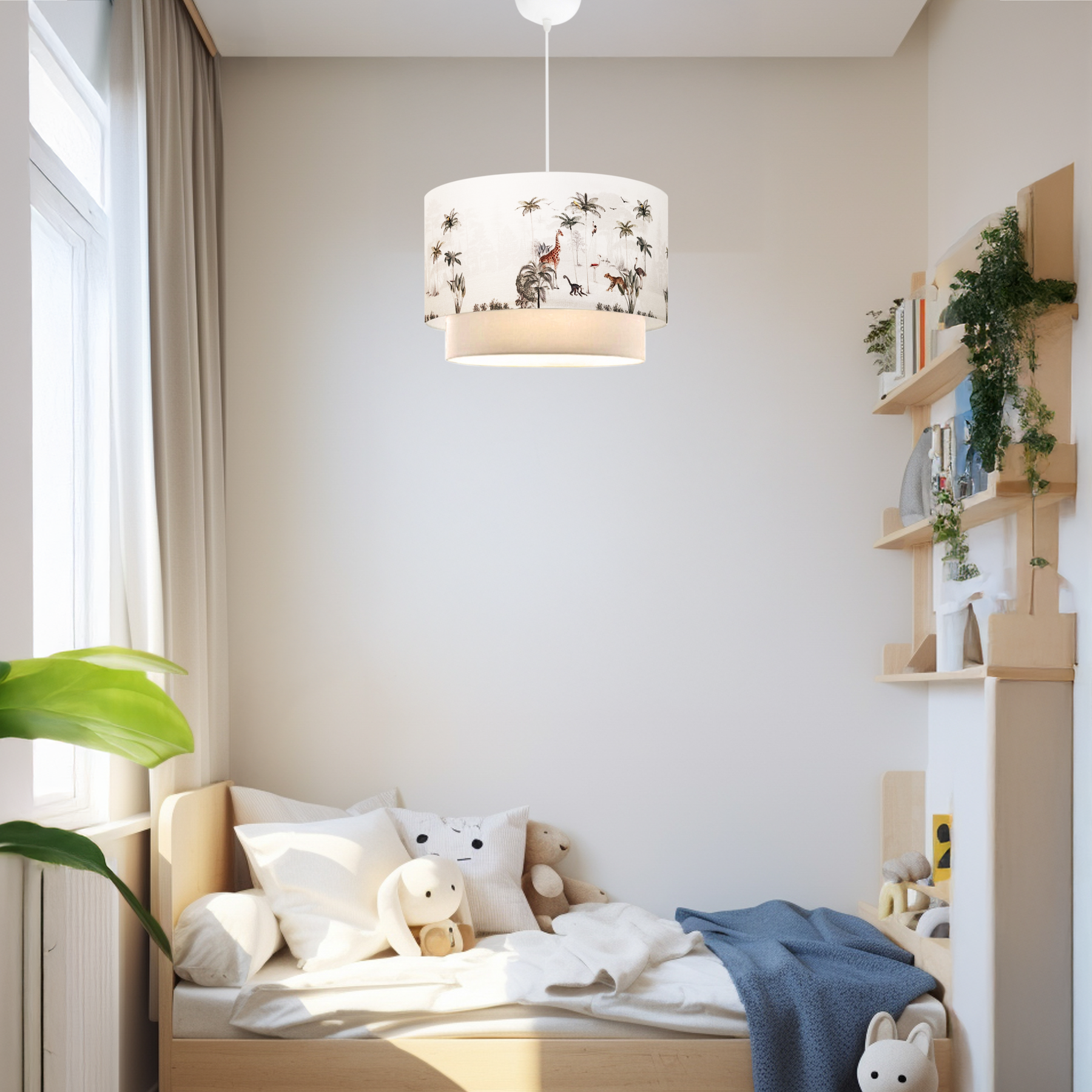 Kids Room Sleeping Cute Rabbit Pendant Chandelier Lamp | ByLamp