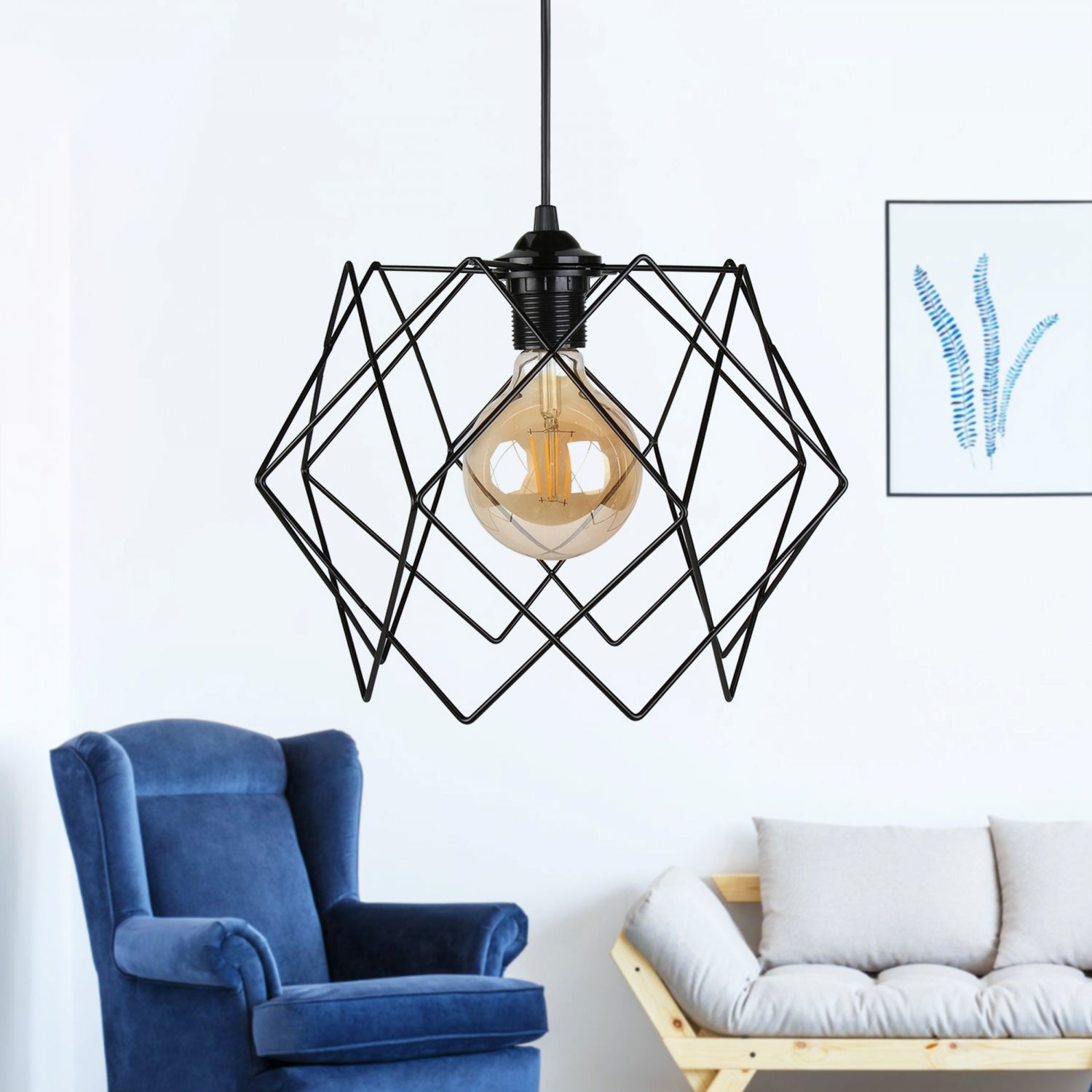 Silvano Authentic Black Wire Pendant Lighting | ByLamp