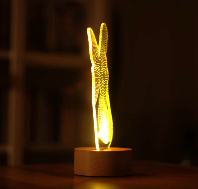 Angel-LED-Lampe, die in 3D sitzt