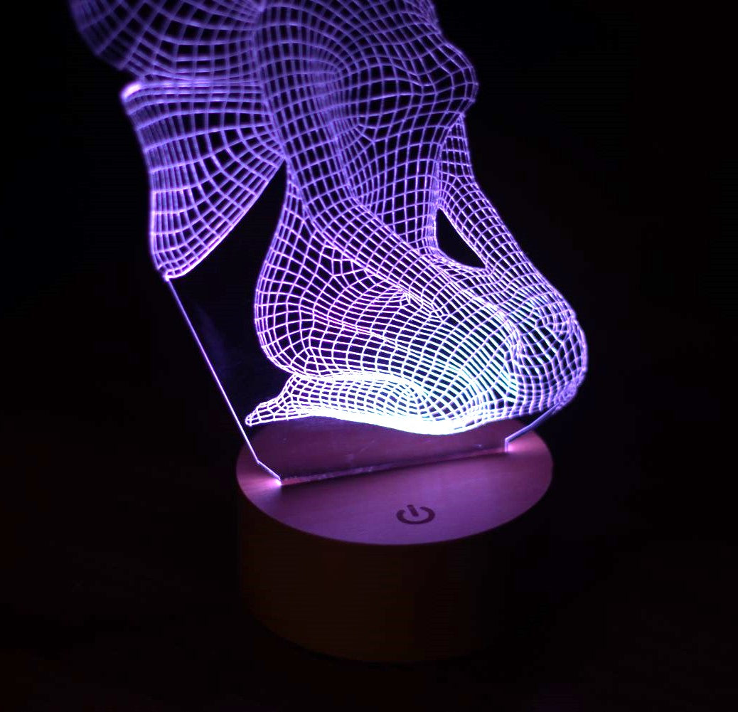 3D Sitting Angel Led Lamp