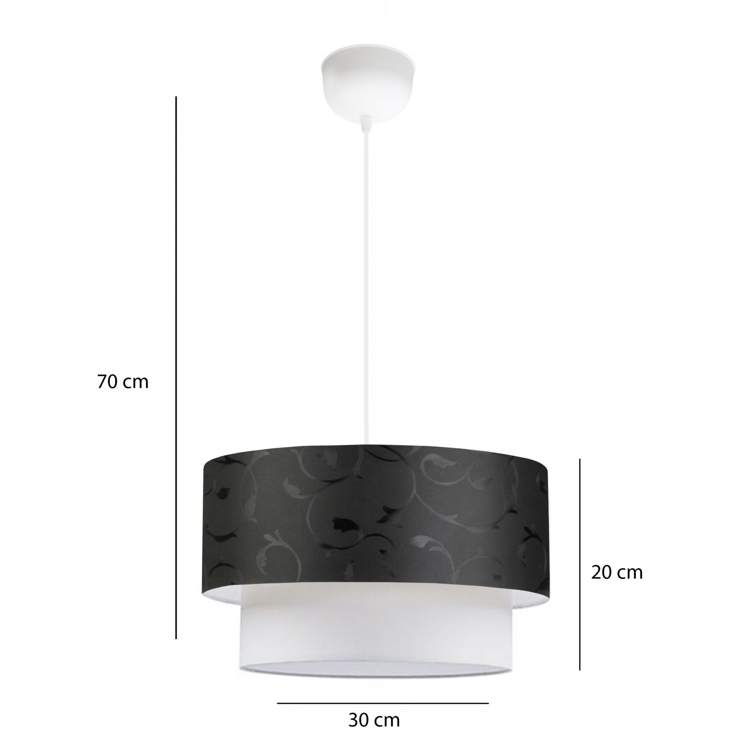 Cake Single Black Lampshade Pendant Lighting | ByLamp