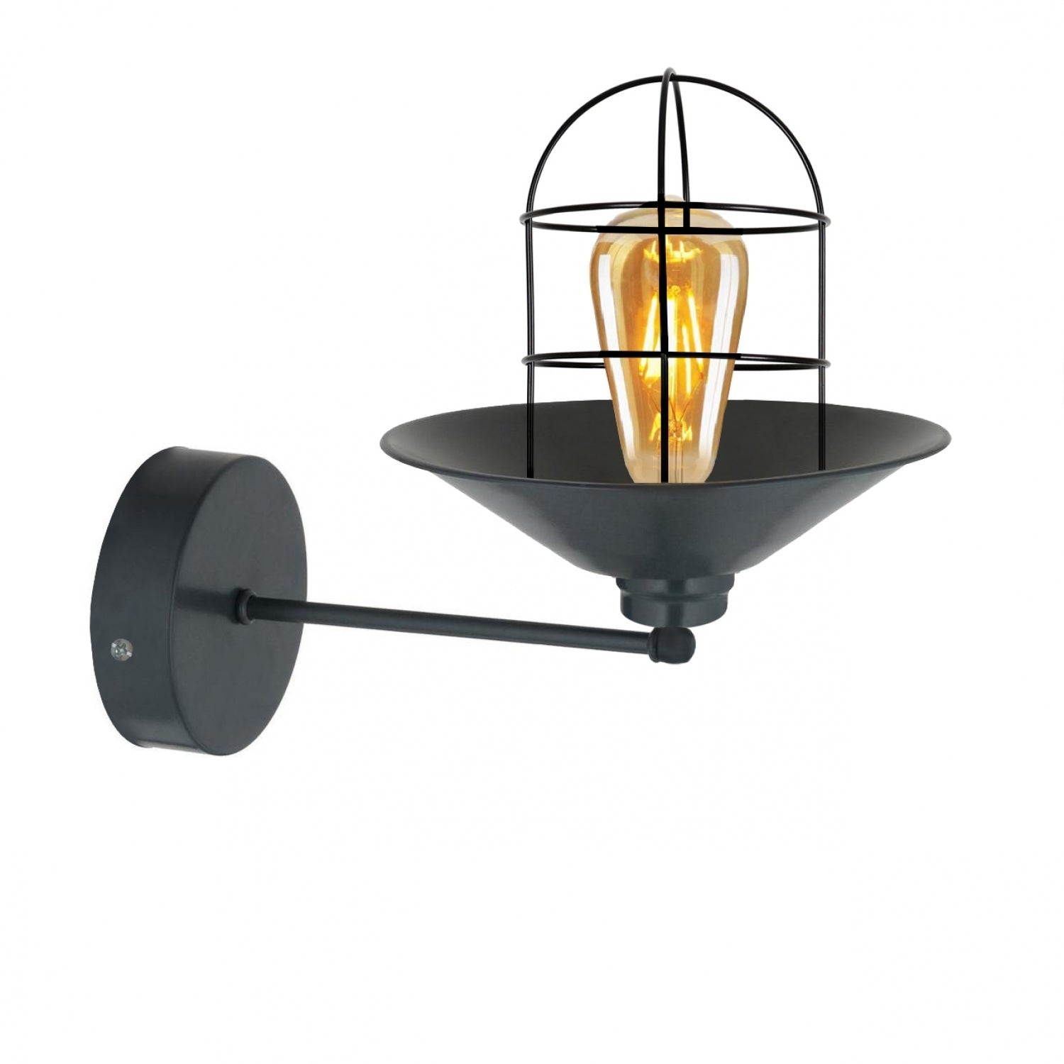 Pera Caged Black Wall Lamp | ByLamp