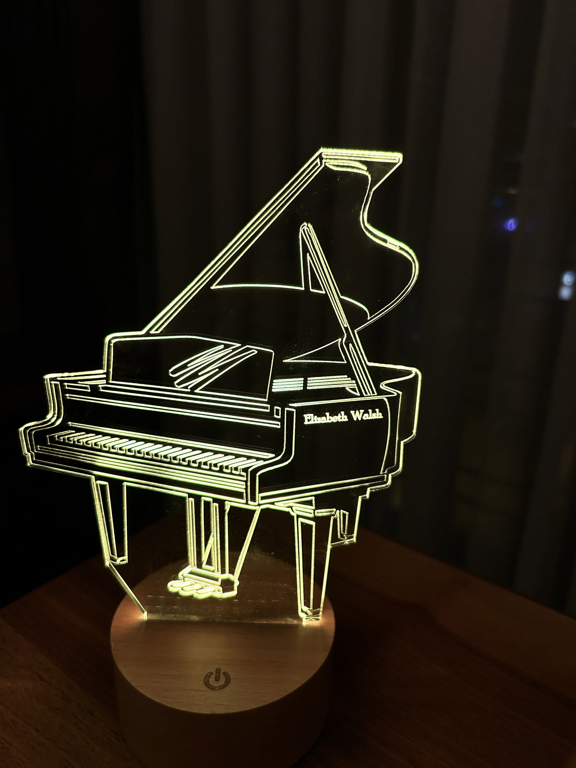 3D piano LED lamp