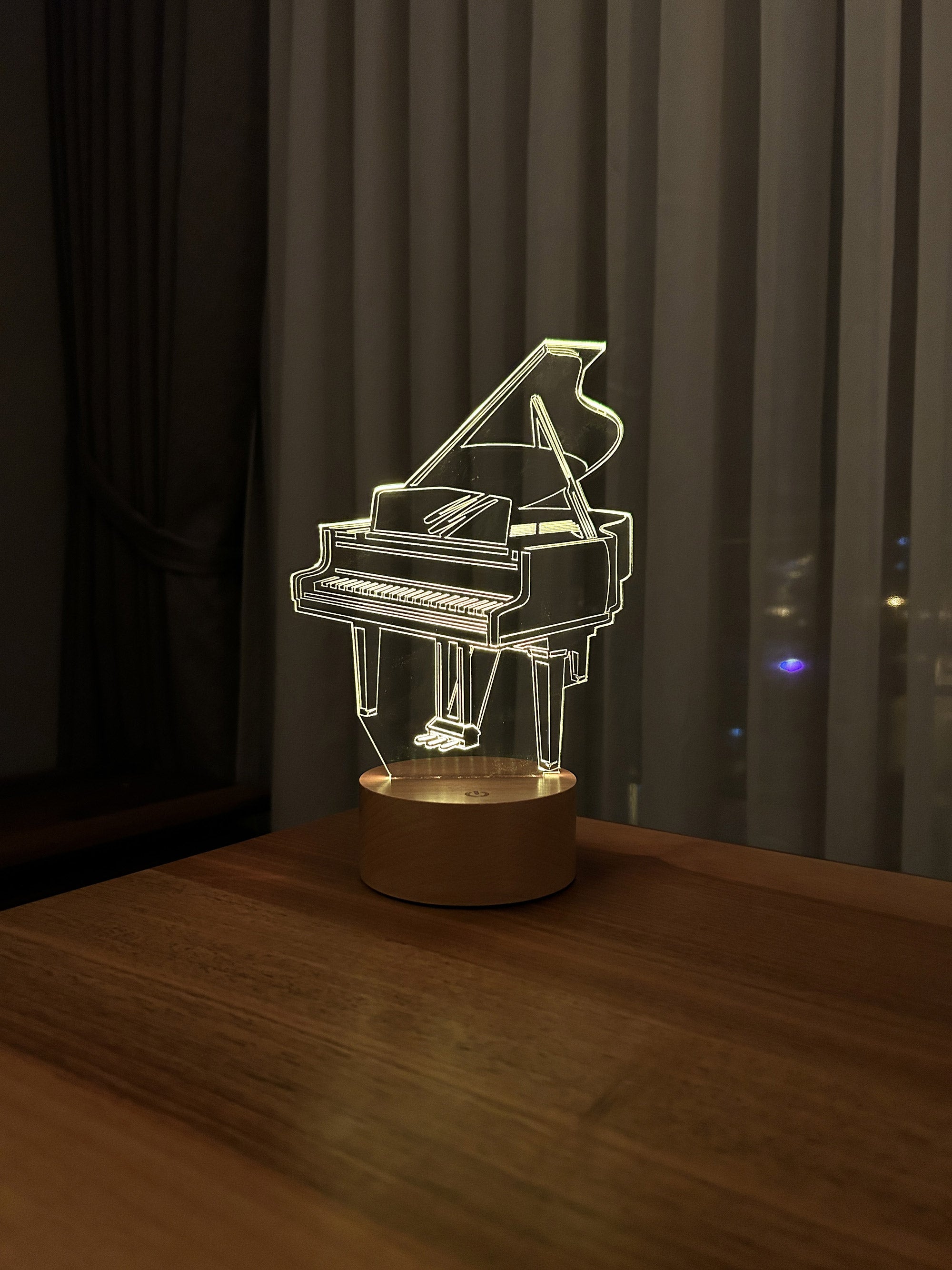 3D piano LED lamp