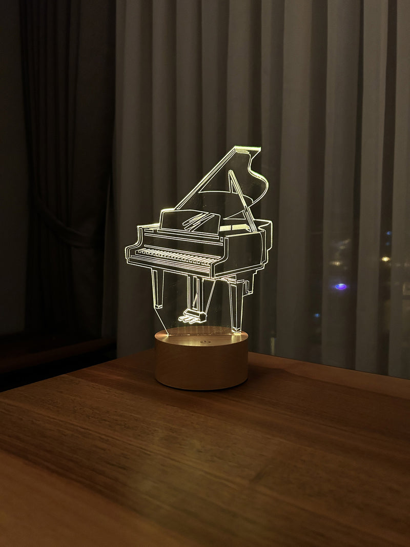 Piyano Figürlü Dekoratif Hediye Led Masa Lambası | BYLAMP