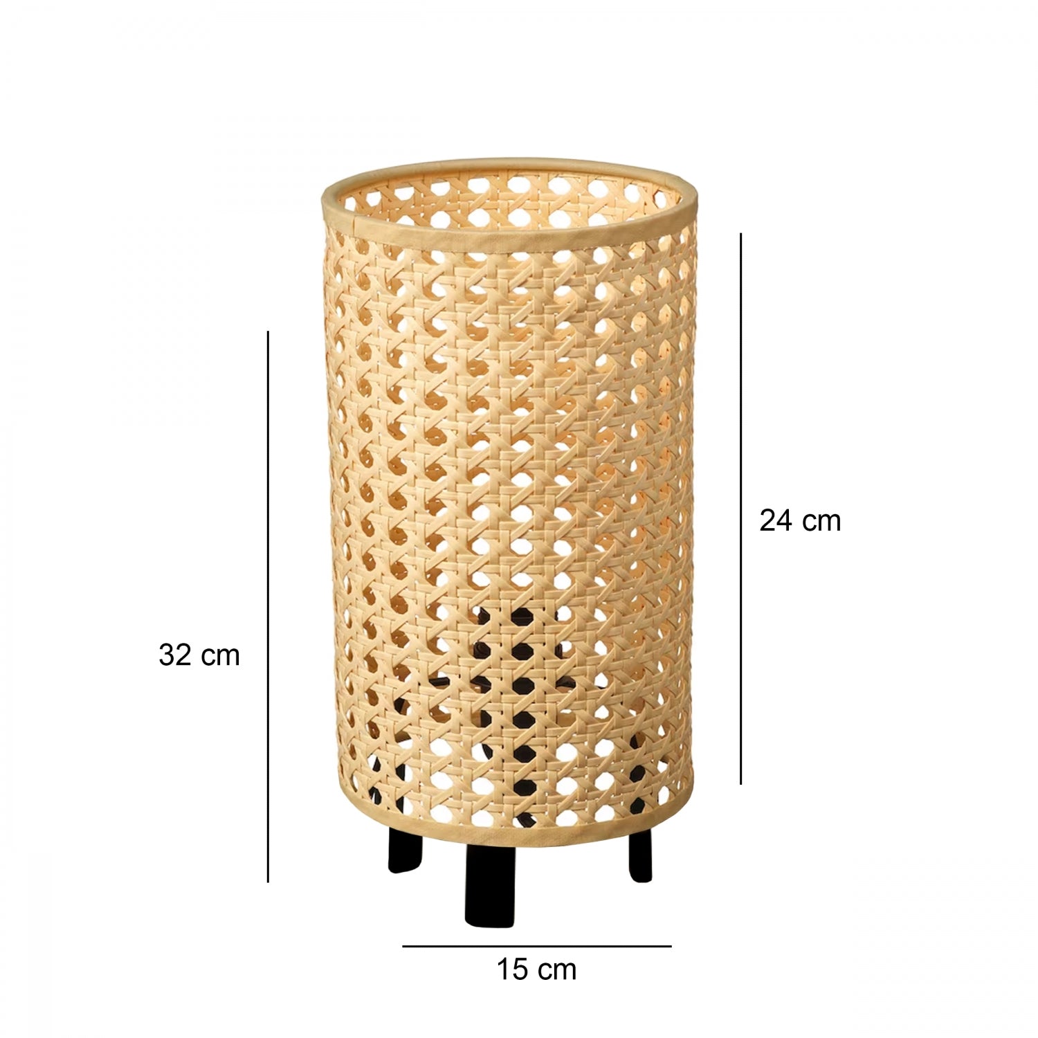 Pisa Original Hazeran Rattan Lampshade Table Lamp | ByLamp