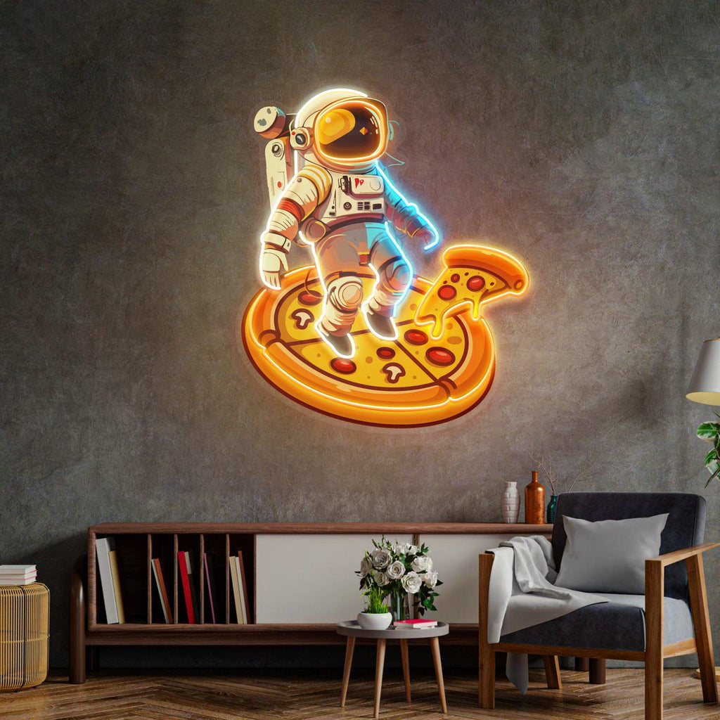 Astronot Pizza Neon Lamba | ByLamp