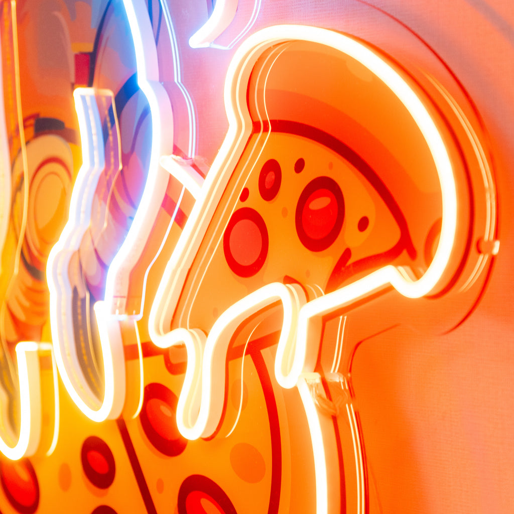 Astronot Pizza Neon Lamba | ByLamp