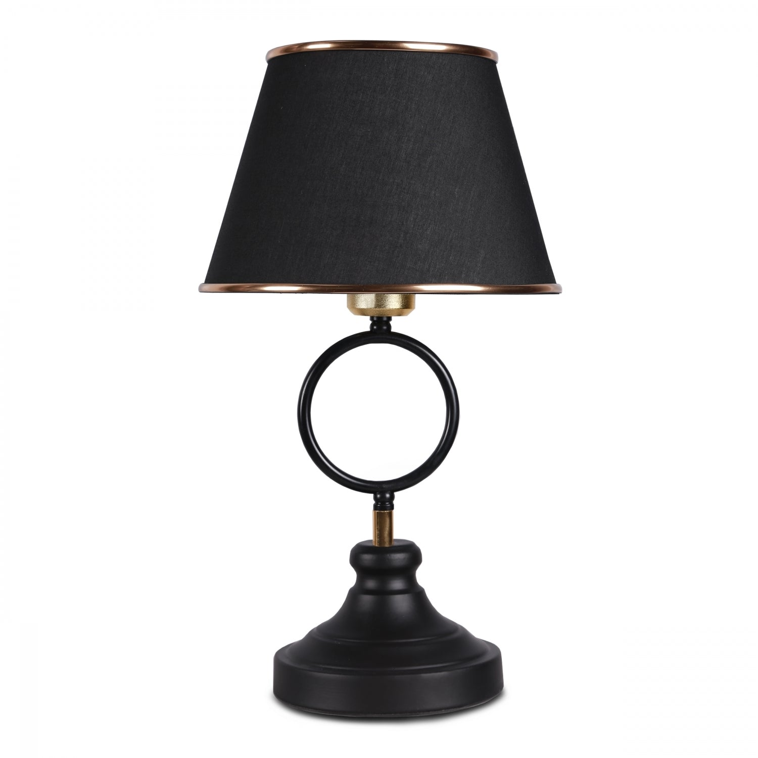 Roni Black Metal Lampshade Fabric Headboard Lampshade Table Lamp | ByLamp