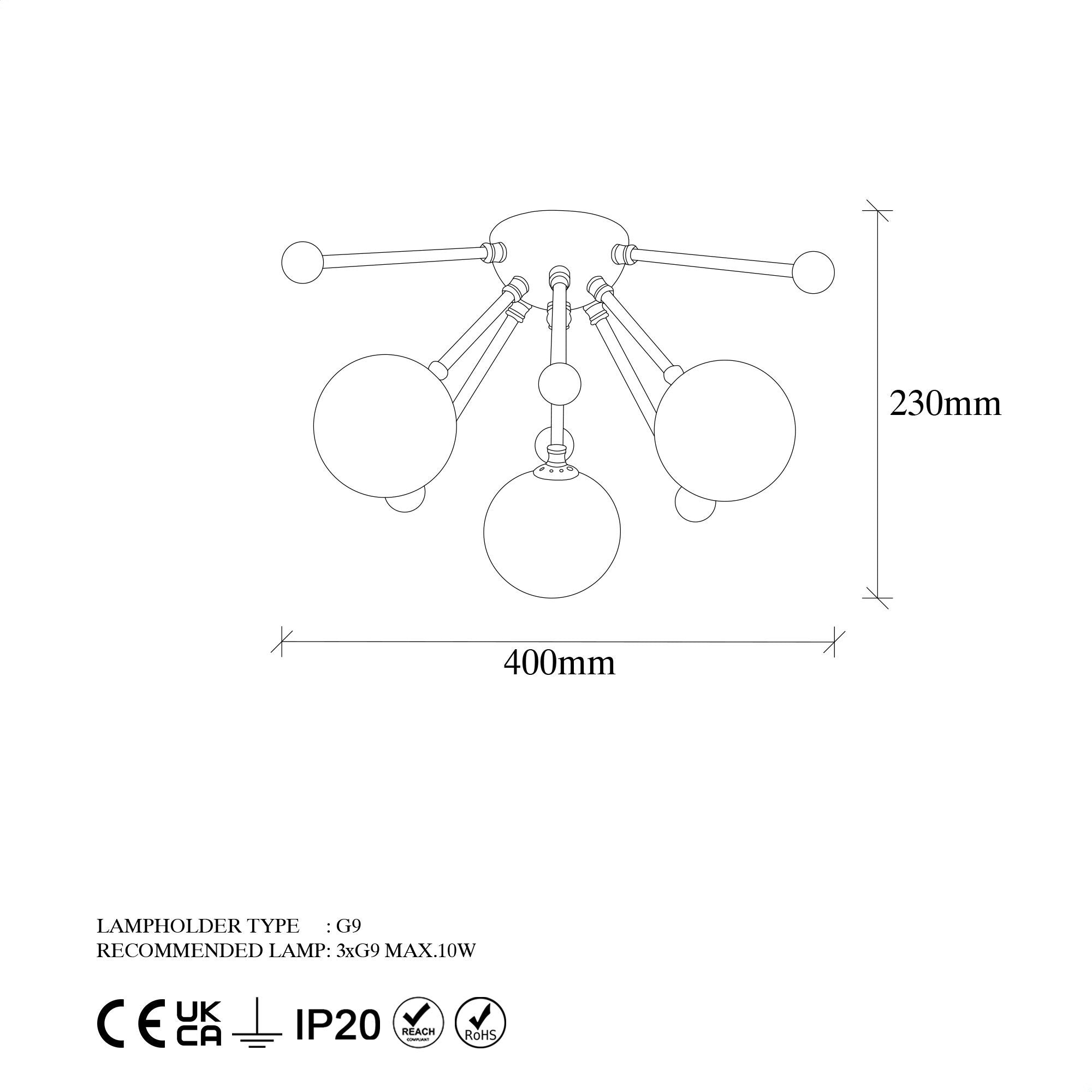 Roze 11775 Cam Plafonyer Aydınlatma | ByLamp