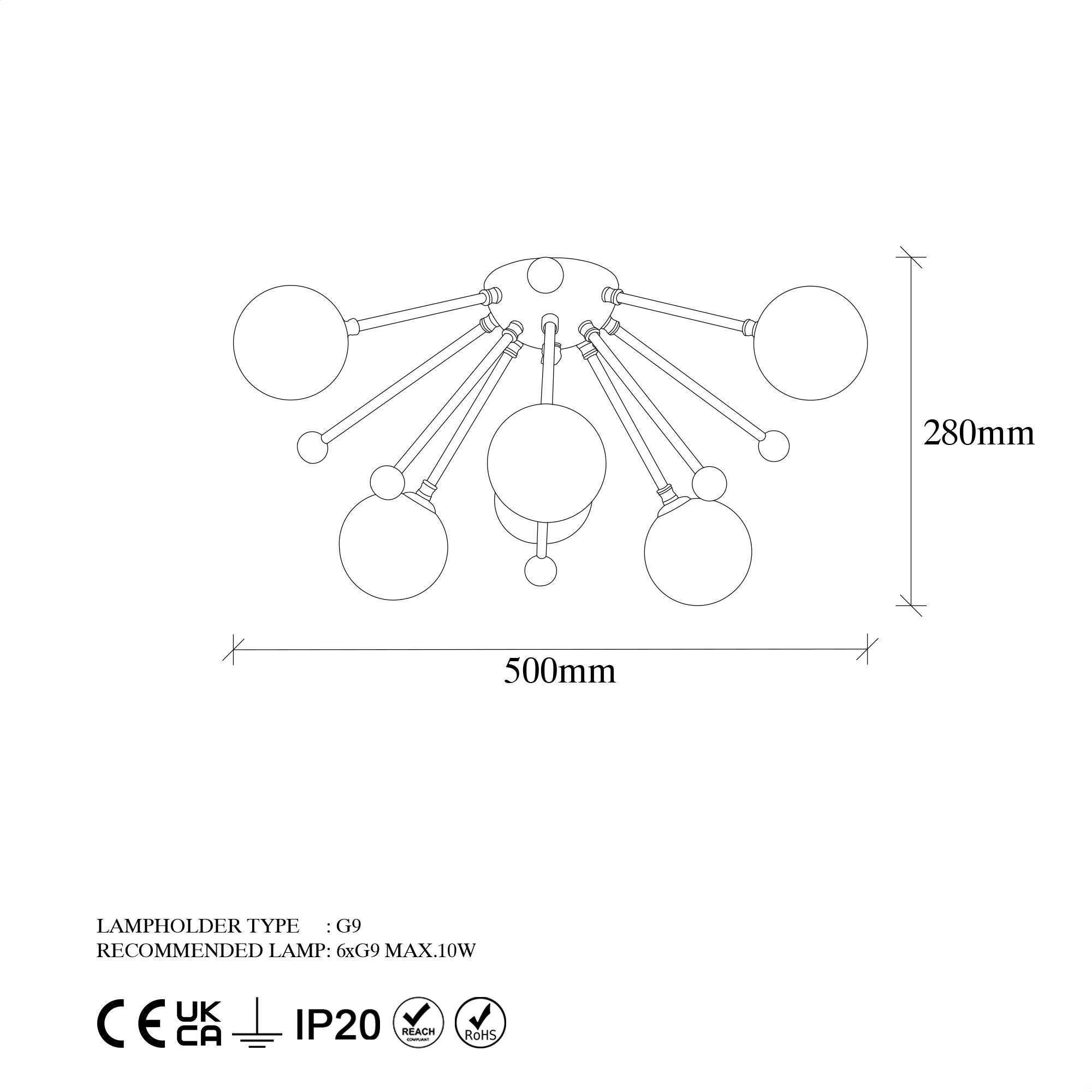 Roze 11785 Cam Plafonyer Aydınlatma | ByLamp