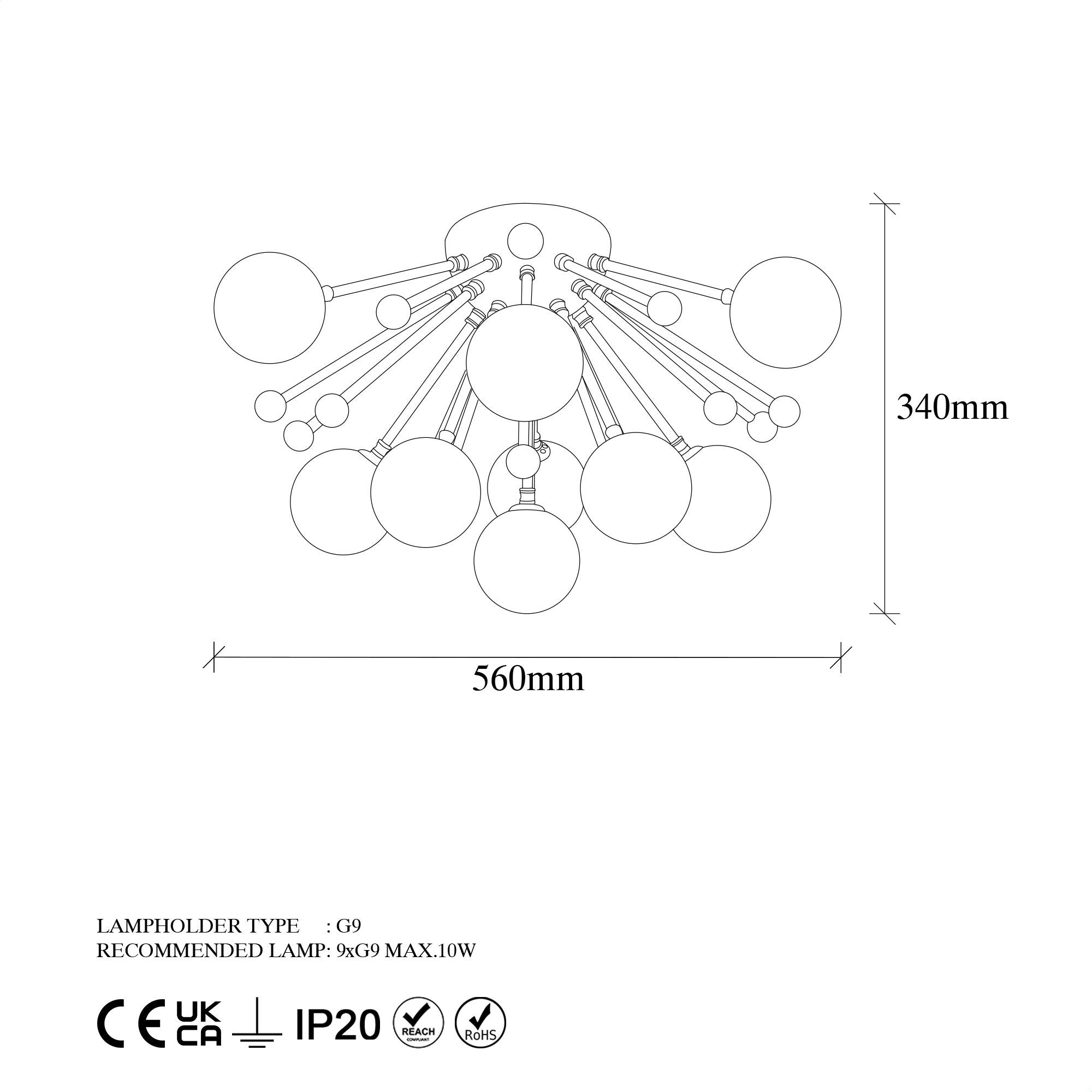 Roze 11795 Cam Plafonyer Aydınlatma | ByLamp