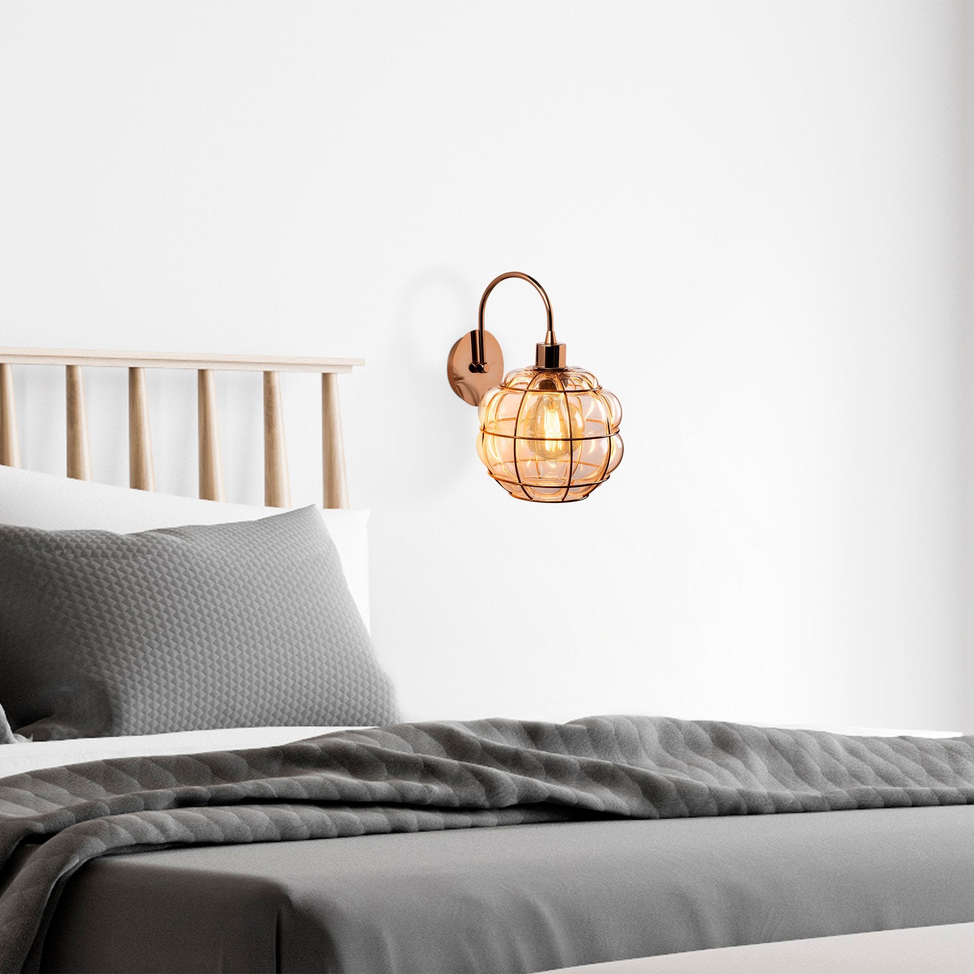 Safderun 401 Cam Aplik Duvar Aydınlatma | ByLamp