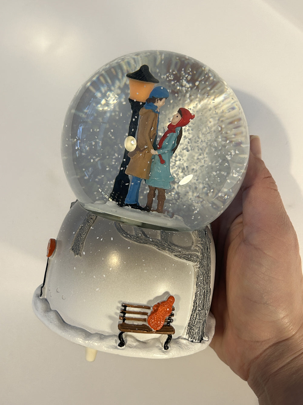 Romantic Gift for Lover Snow Globe with Lights and Music