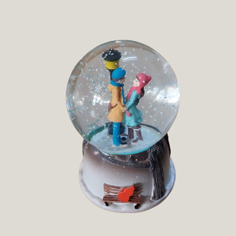 Romantic Gift for Lover Snow Globe with Lights and Music Small Size