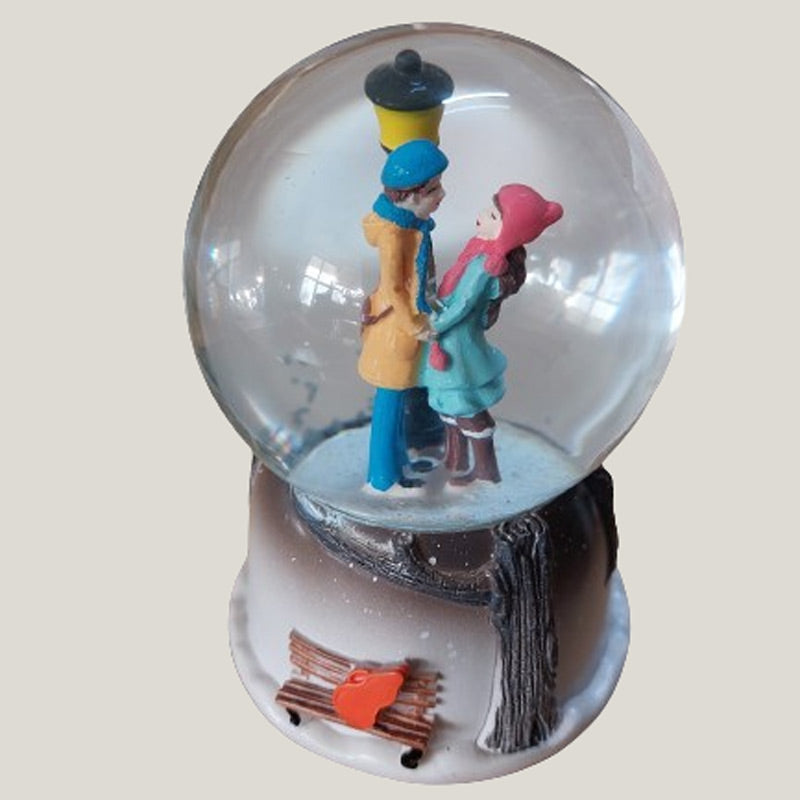 Romantic Gift for Lover Snow Globe with Lights and Music Small Size