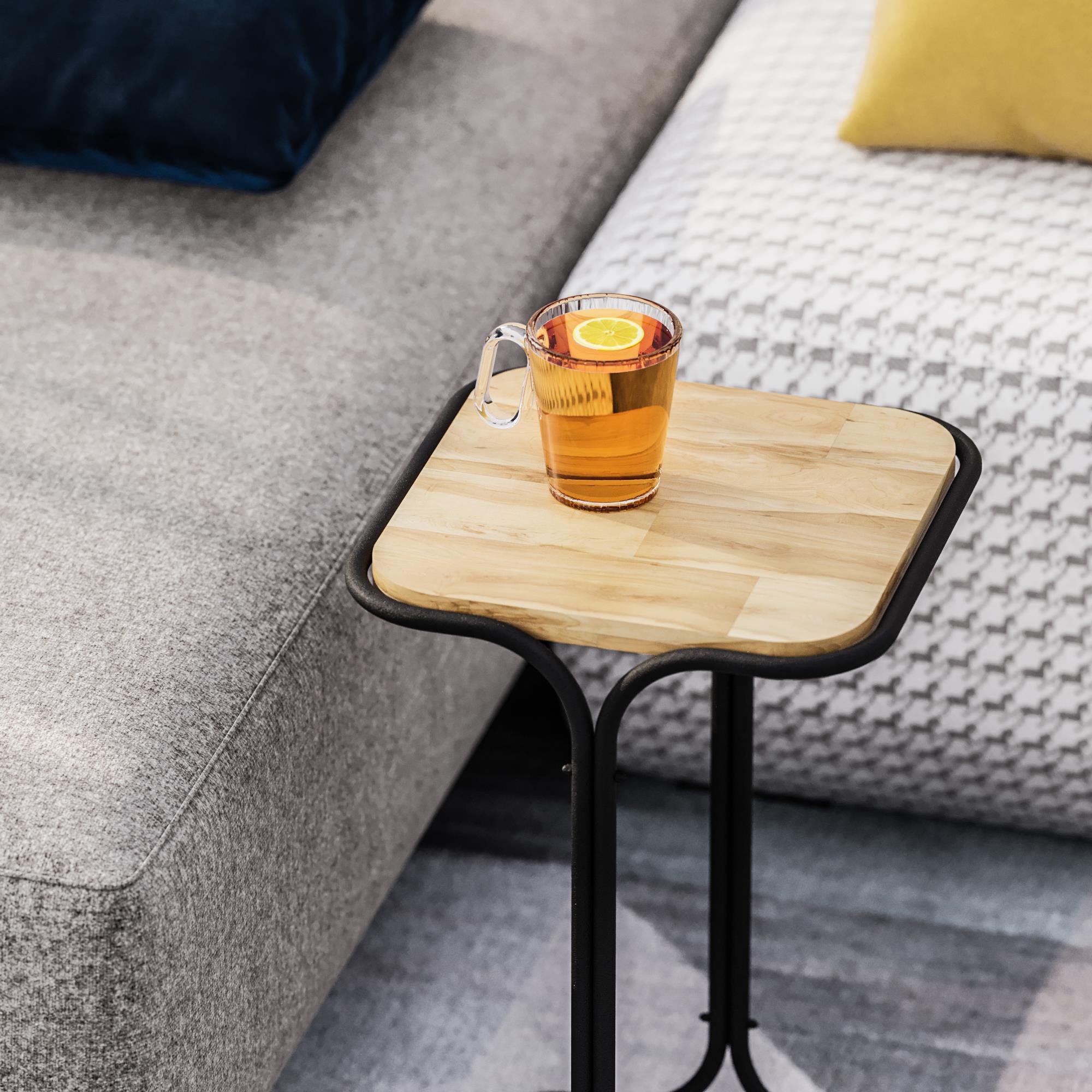 SHB-001-A Dekoratif Ahşap Metal Sehpa | ByLamp