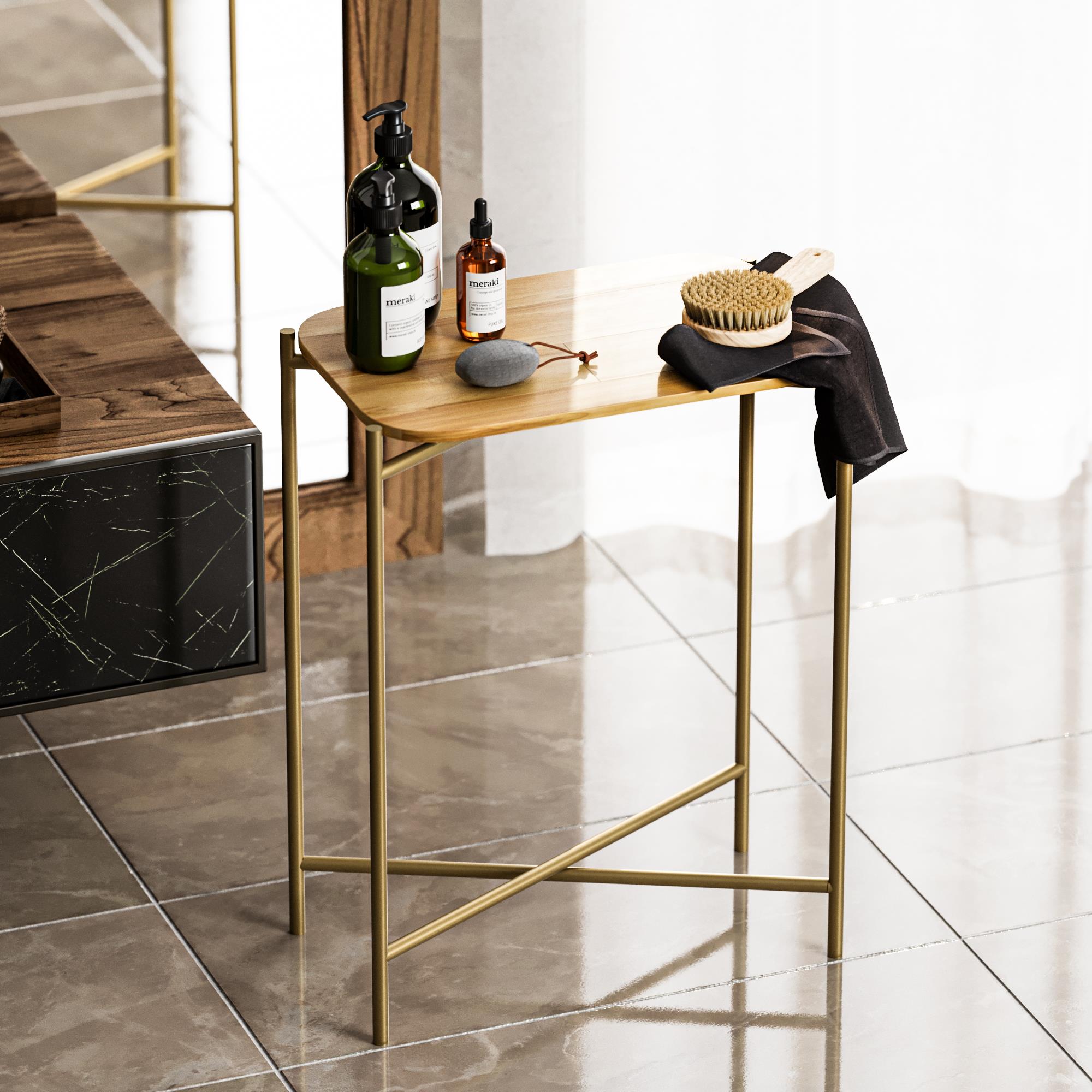 SHB-003-A Dekoratif Ahşap Metal Sehpa | ByLamp