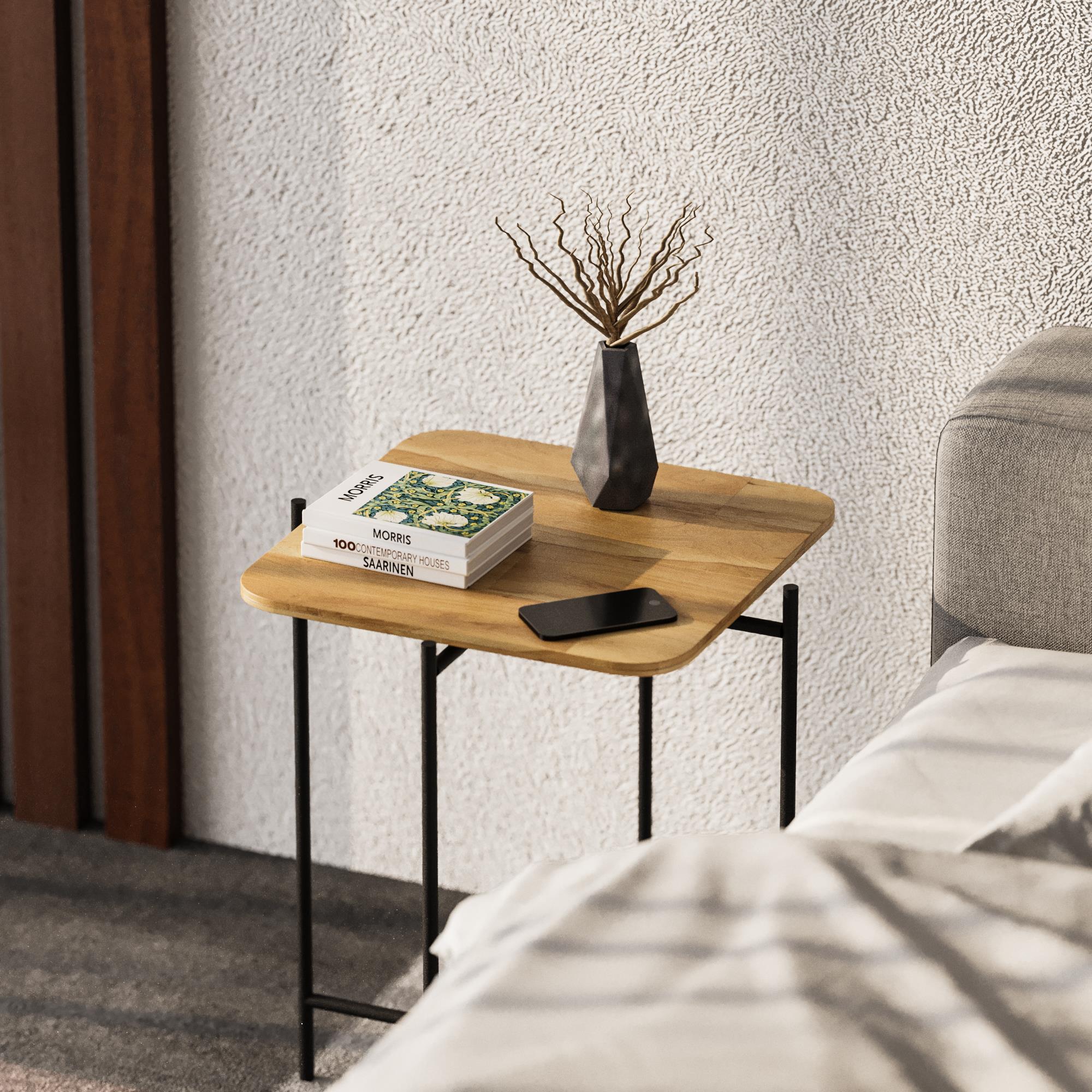 SHB-005 Dekoratif Ahşap Metal Sehpa | ByLamp