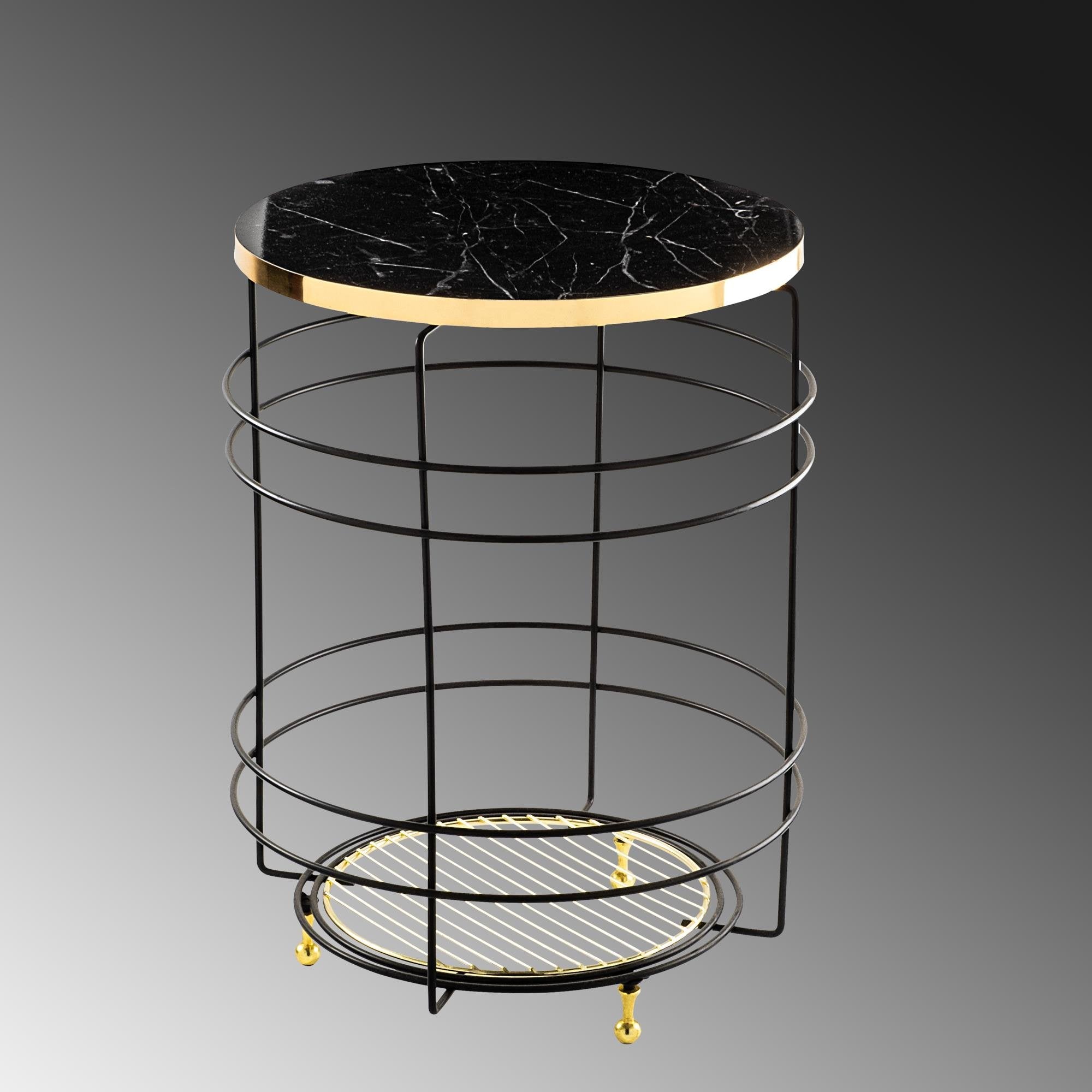 SHB-006 Dekoratif Ahşap Metal Sehpa | ByLamp