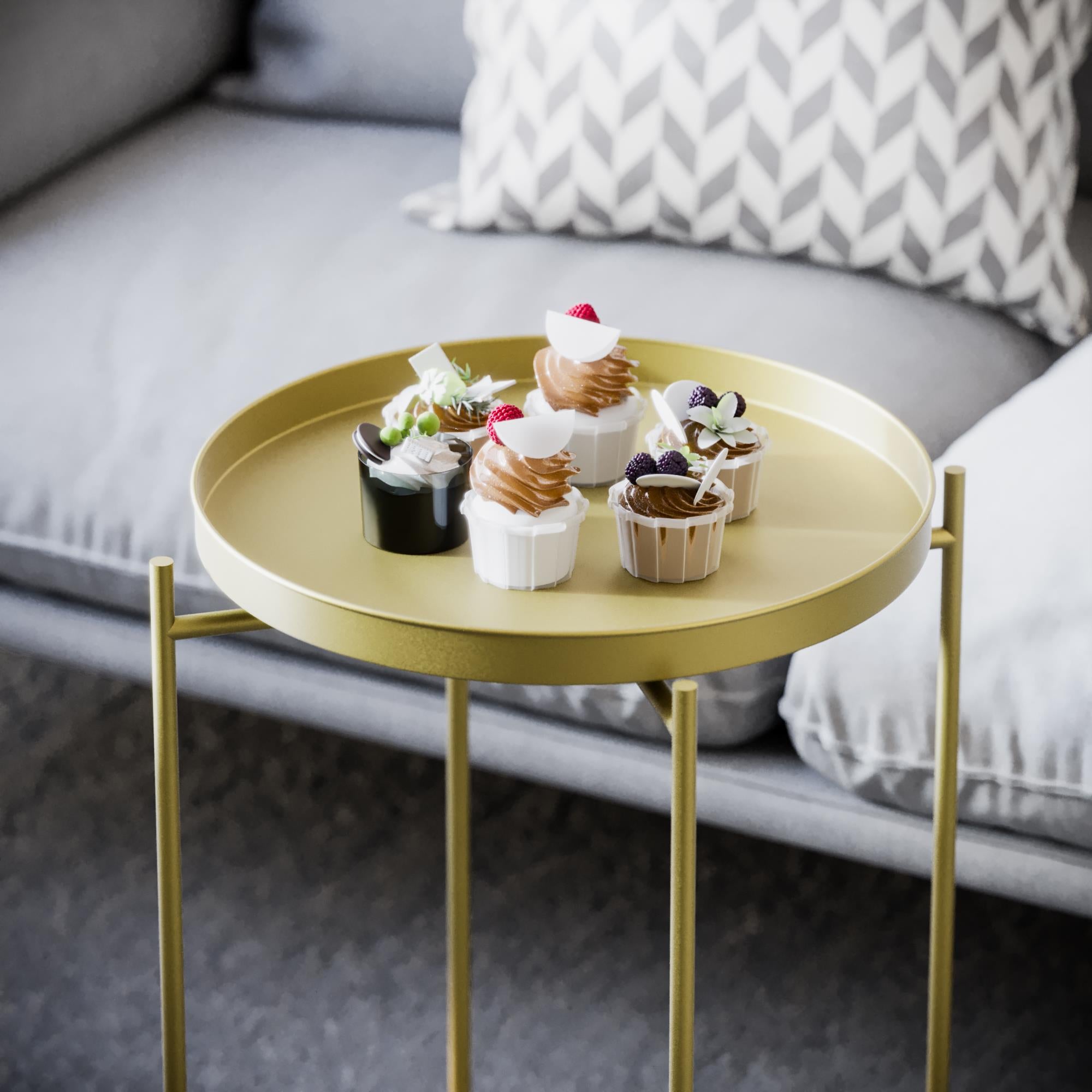 SHB-007-A Dekoratif Metal Sehpa | ByLamp