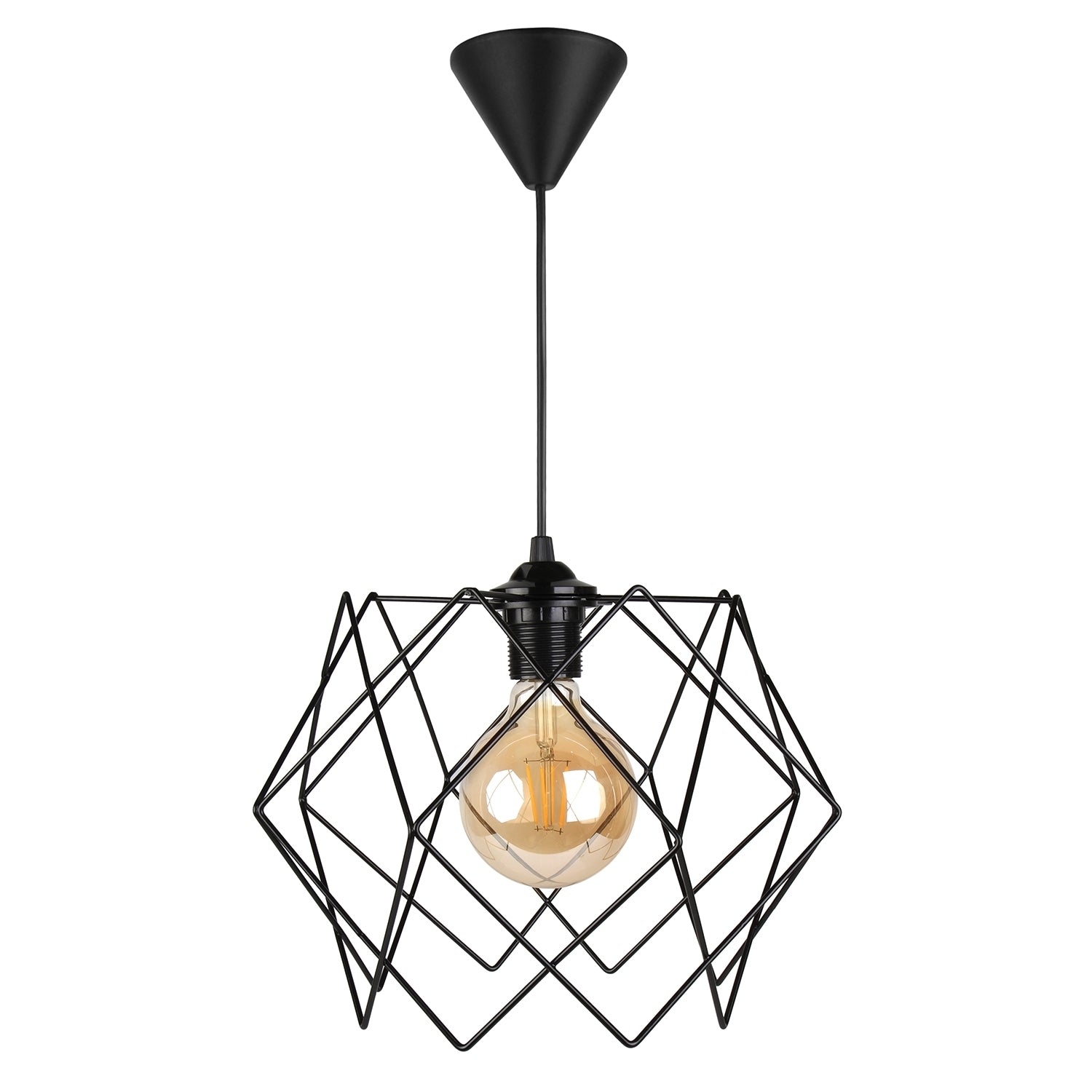 Silvano Authentic Black Wire Pendant Lighting | ByLamp