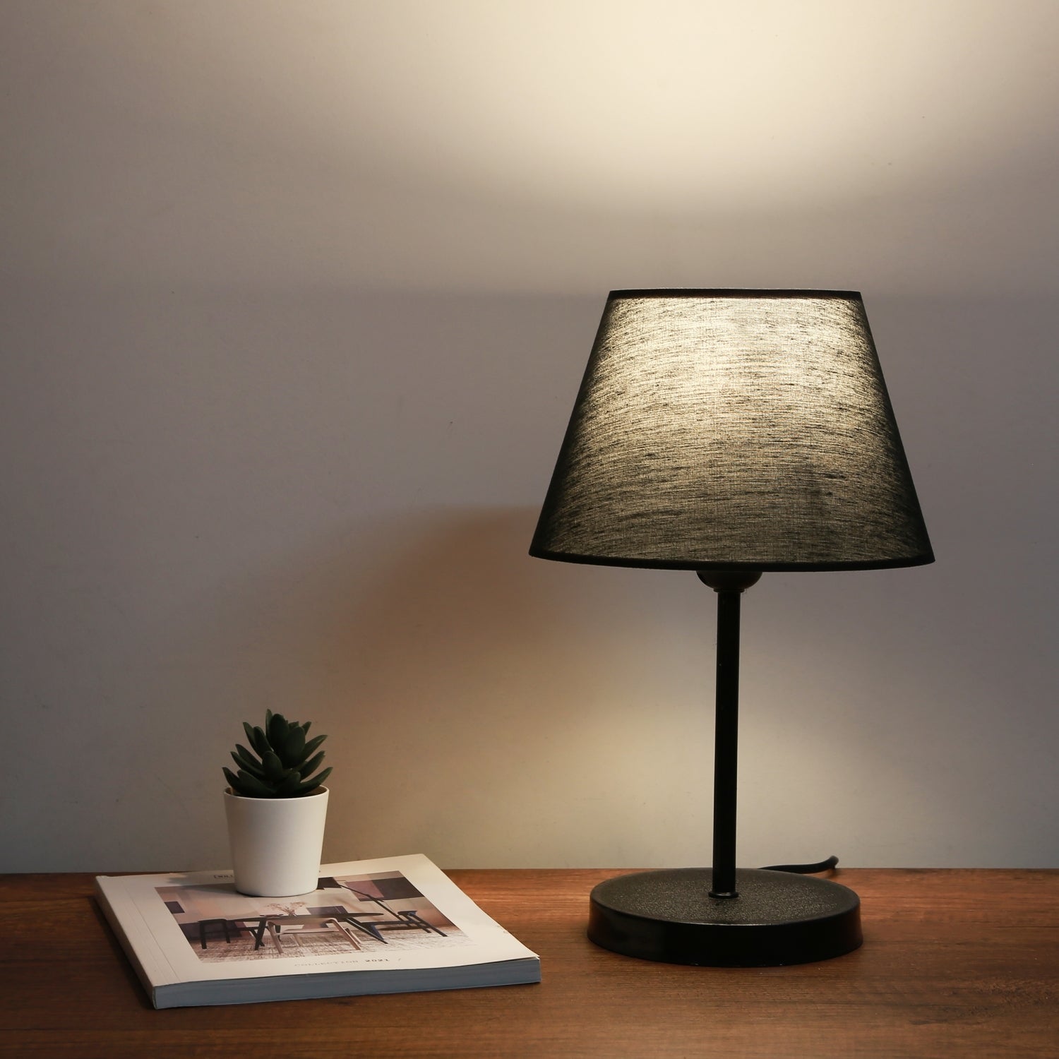 Black Fabric Black Body Lampshade Table Lamp | ByLamp