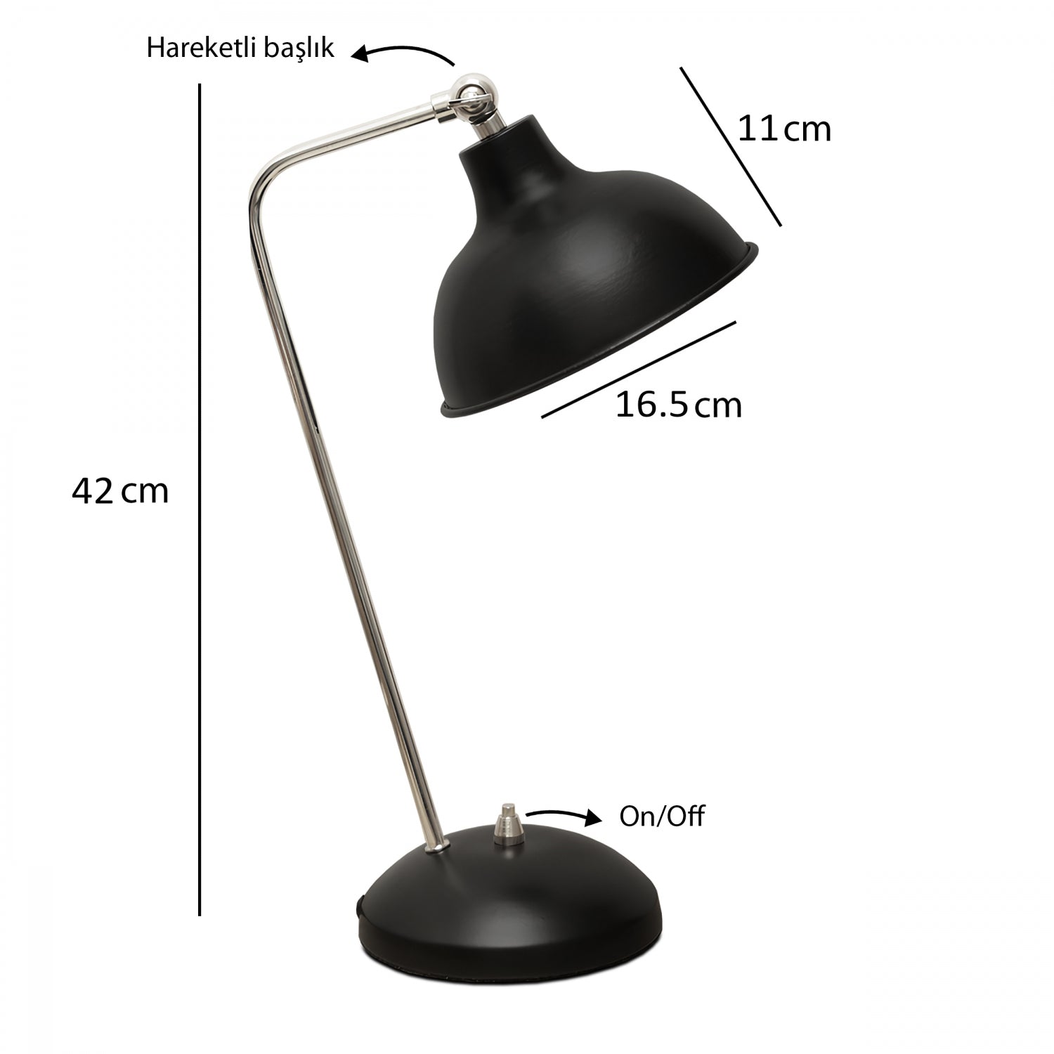 Skara Black Color Table Lamp | ByLamp