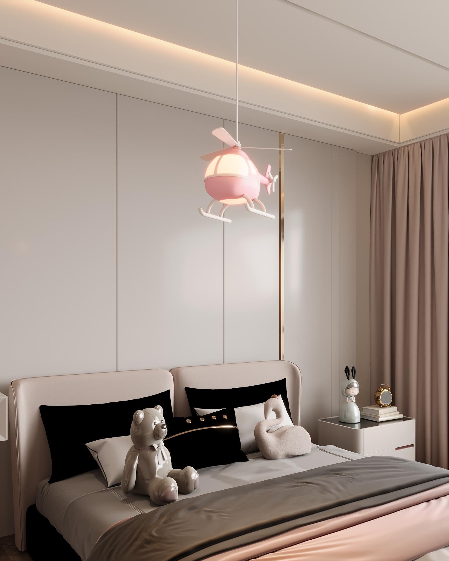 Helikopter Sarkıt Lamba Çocuk Odası Aydınlatma | ByLamp