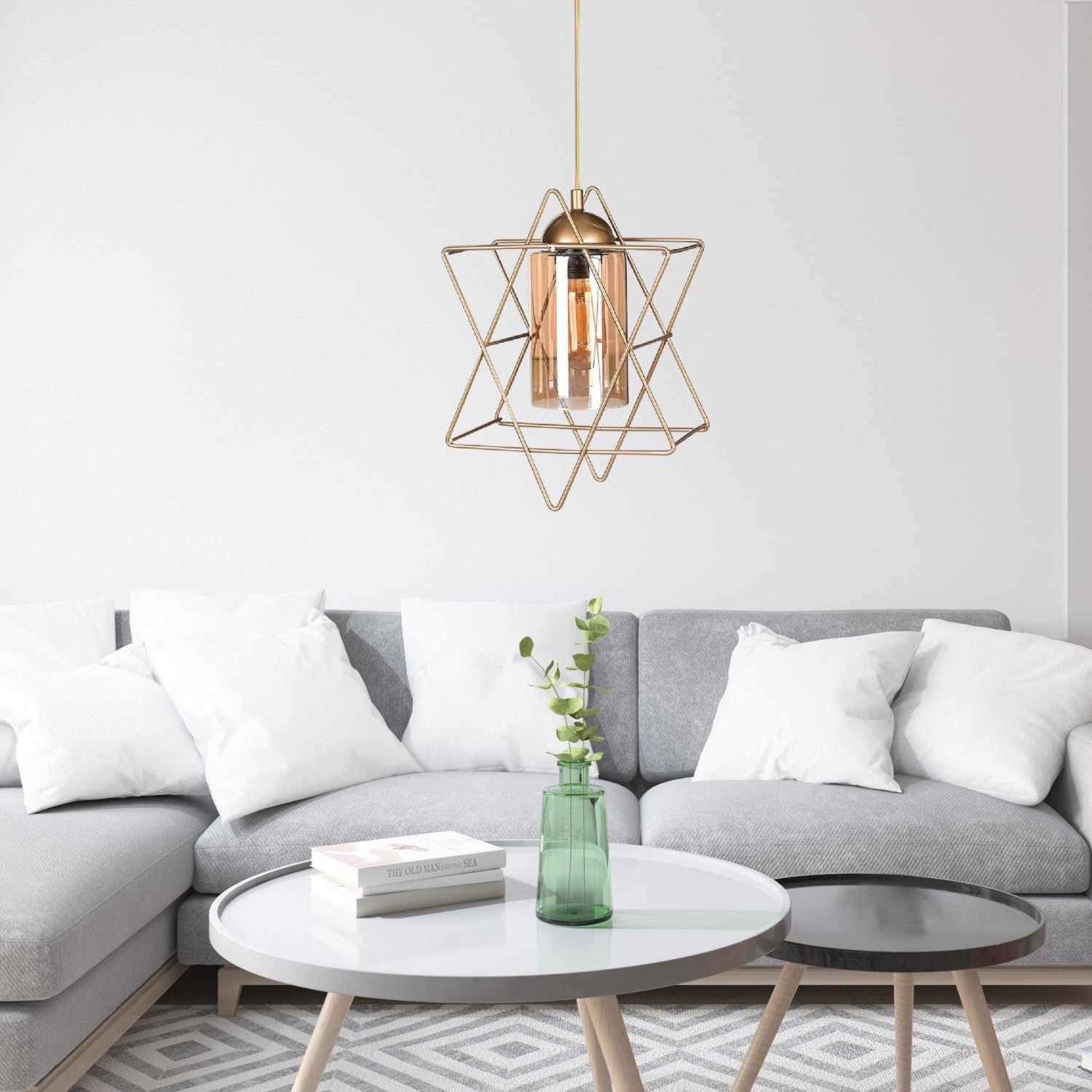 Star Single Antique Wire Pendant Lighting | ByLamp