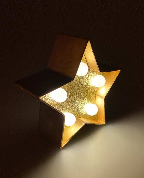 Simli Yıldız Dekoratif Led Lamba | ByLamp