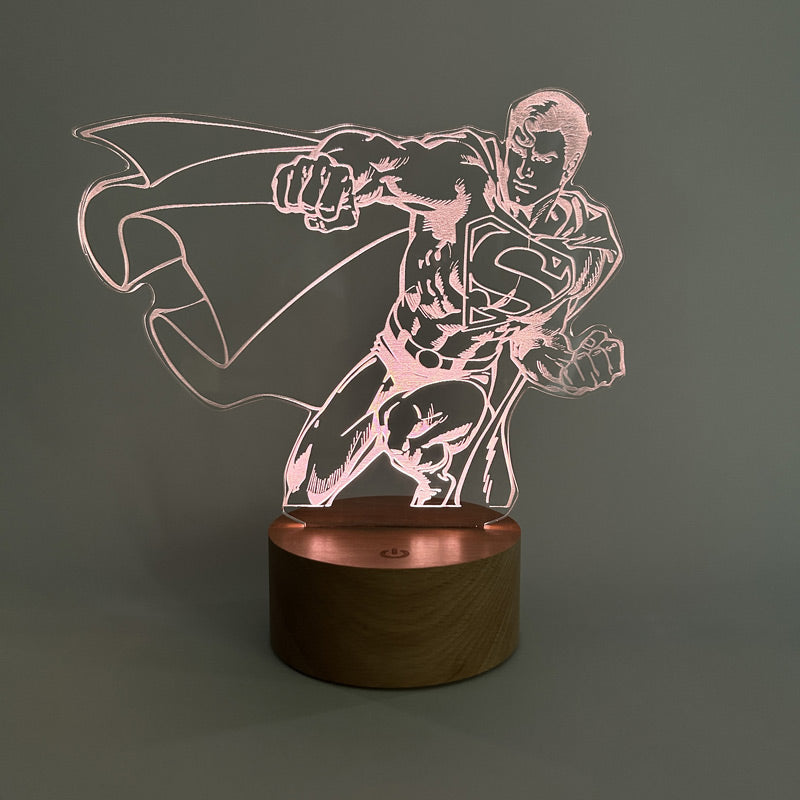 Superman Figürlü Dekoratif Hediye Led Masa Lambası | BYLAMP