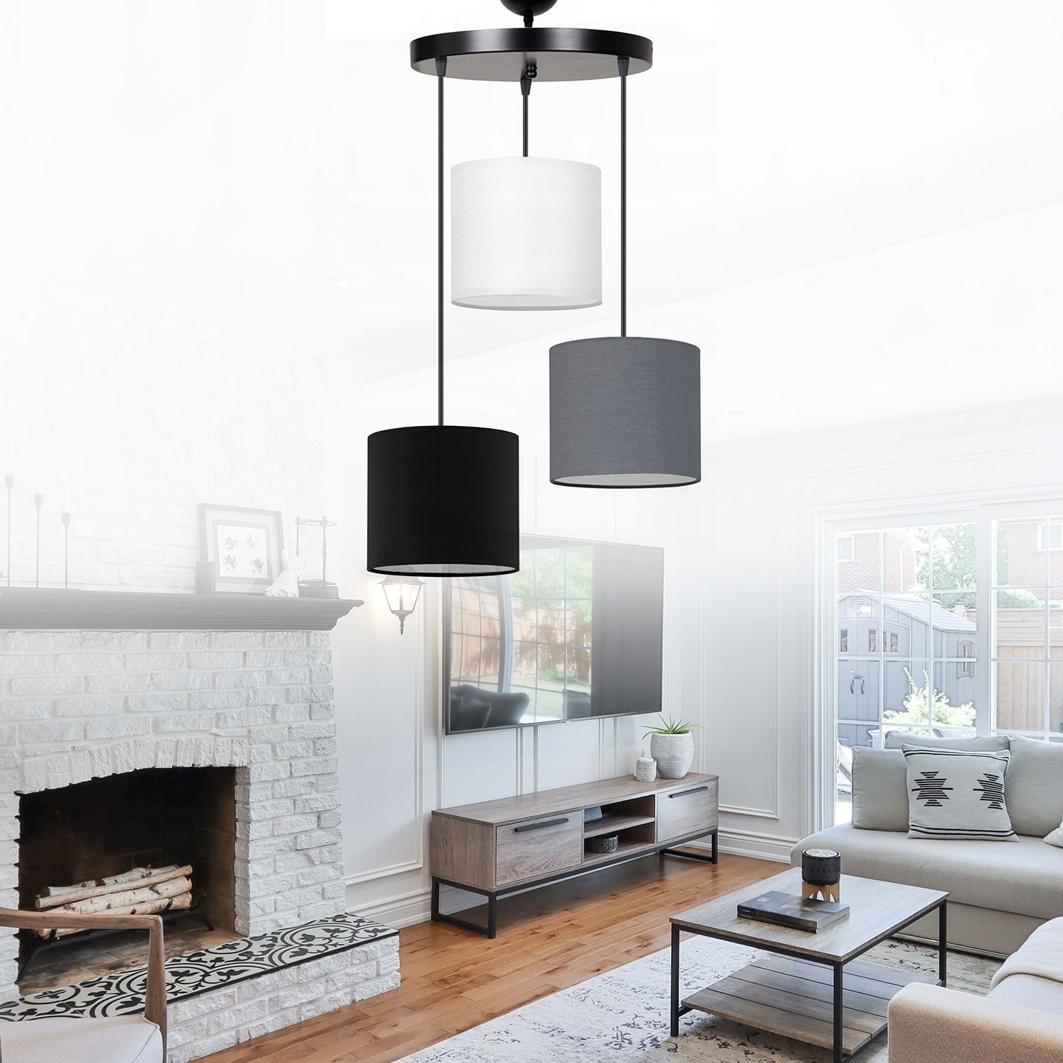 Sveto Fabric 3-piece Lampshade Pendant Lighting | ByLamp