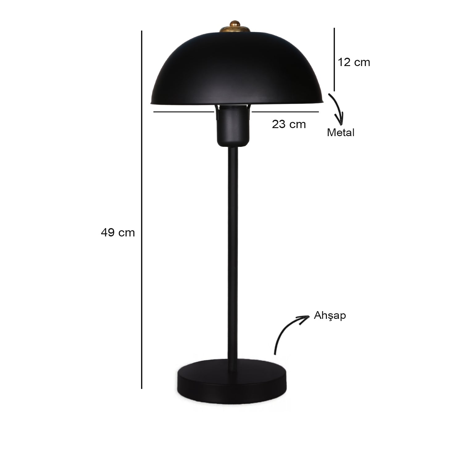 Swiss Decorative Metal Lampshade Table Lamp Black | ByLamp