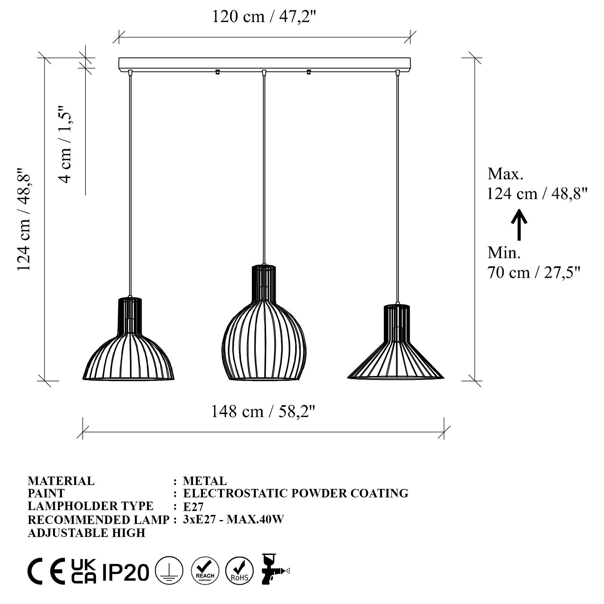 Tabut MR 768 1 Tel Sarkıt Aydınlatma | ByLamp
