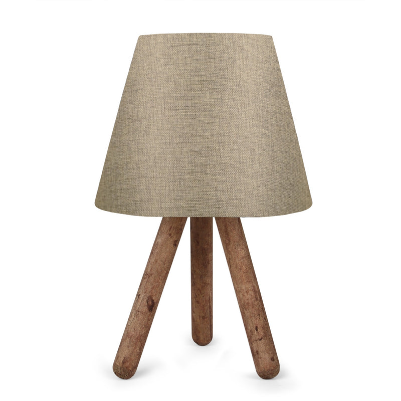 Design Wooden Kumbeige Fabric Shade Table Lamp | ByLamp