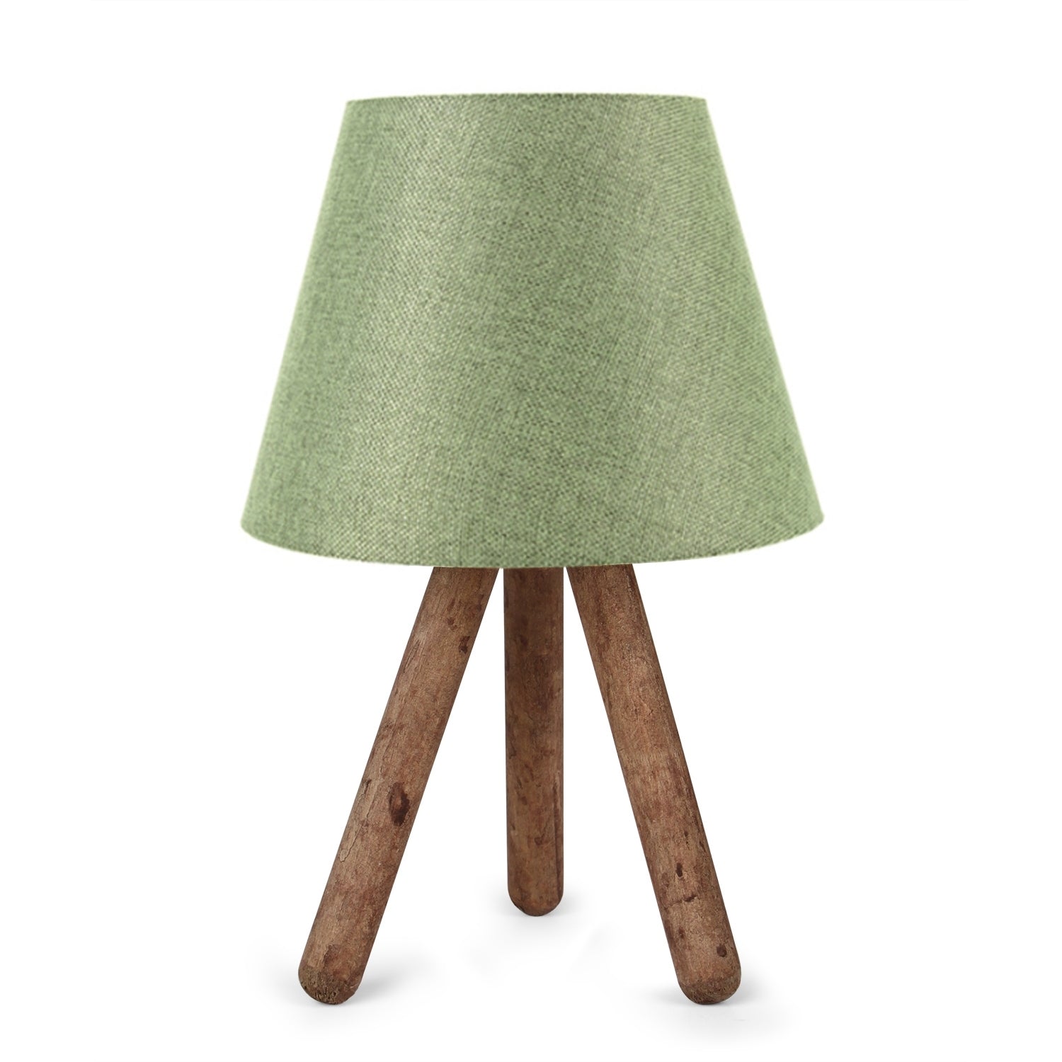 Design Luce Three-Legged Wooden Green Shade Table Lamp | ByLamp