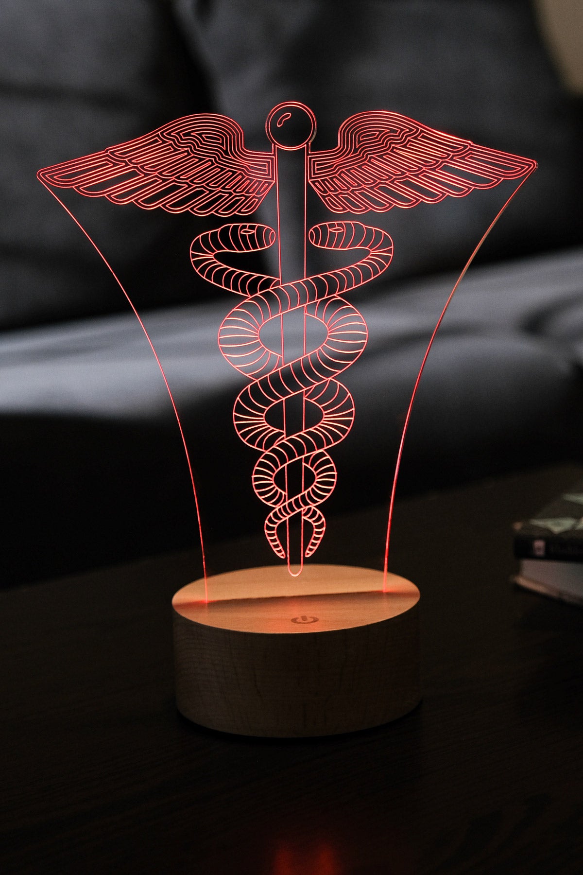 3-D medicine symbol LED lamp