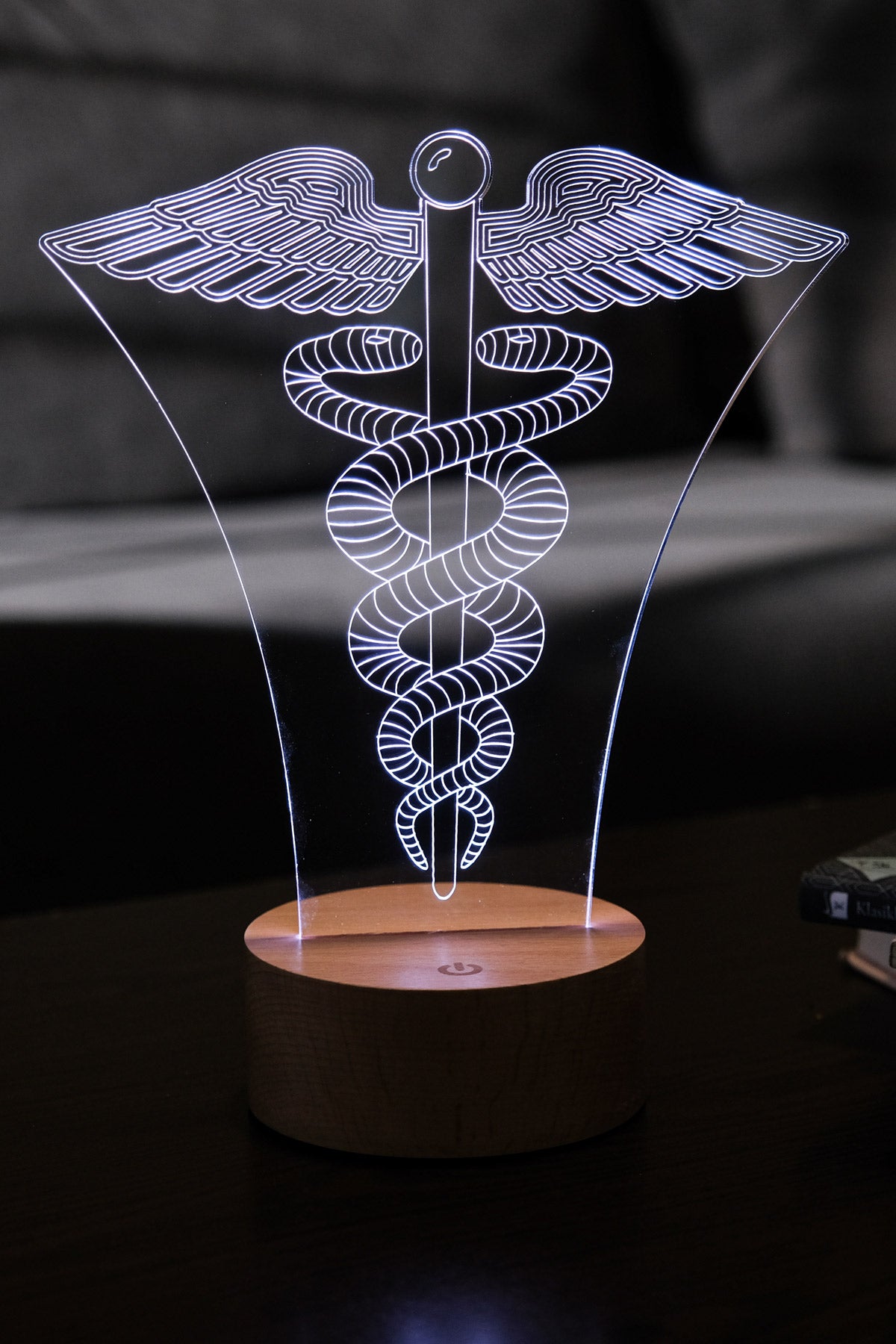 3-D medicine symbol LED lamp