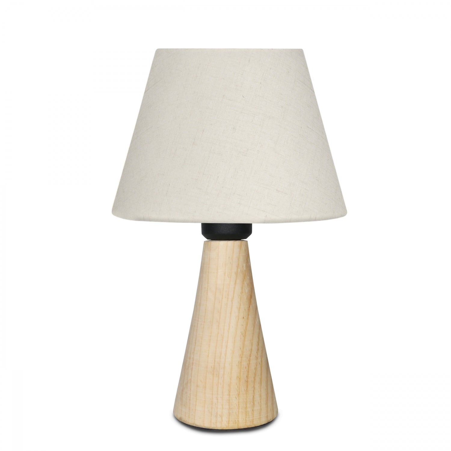 Toddy Natural Wooden Leg Flecked Head Lampshade Table Lamp | ByLamp