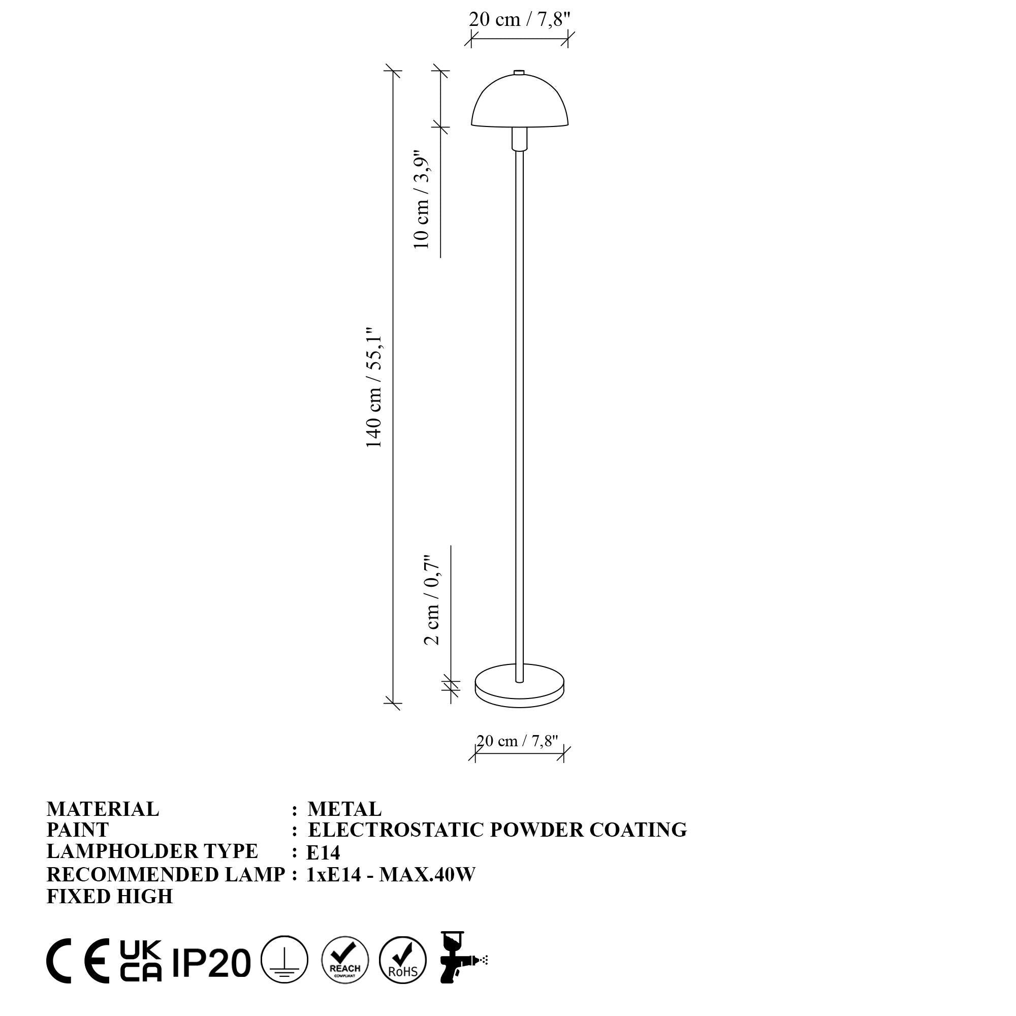 Togg 14811 Sıvama Lambader Aydınlatma | ByLamp