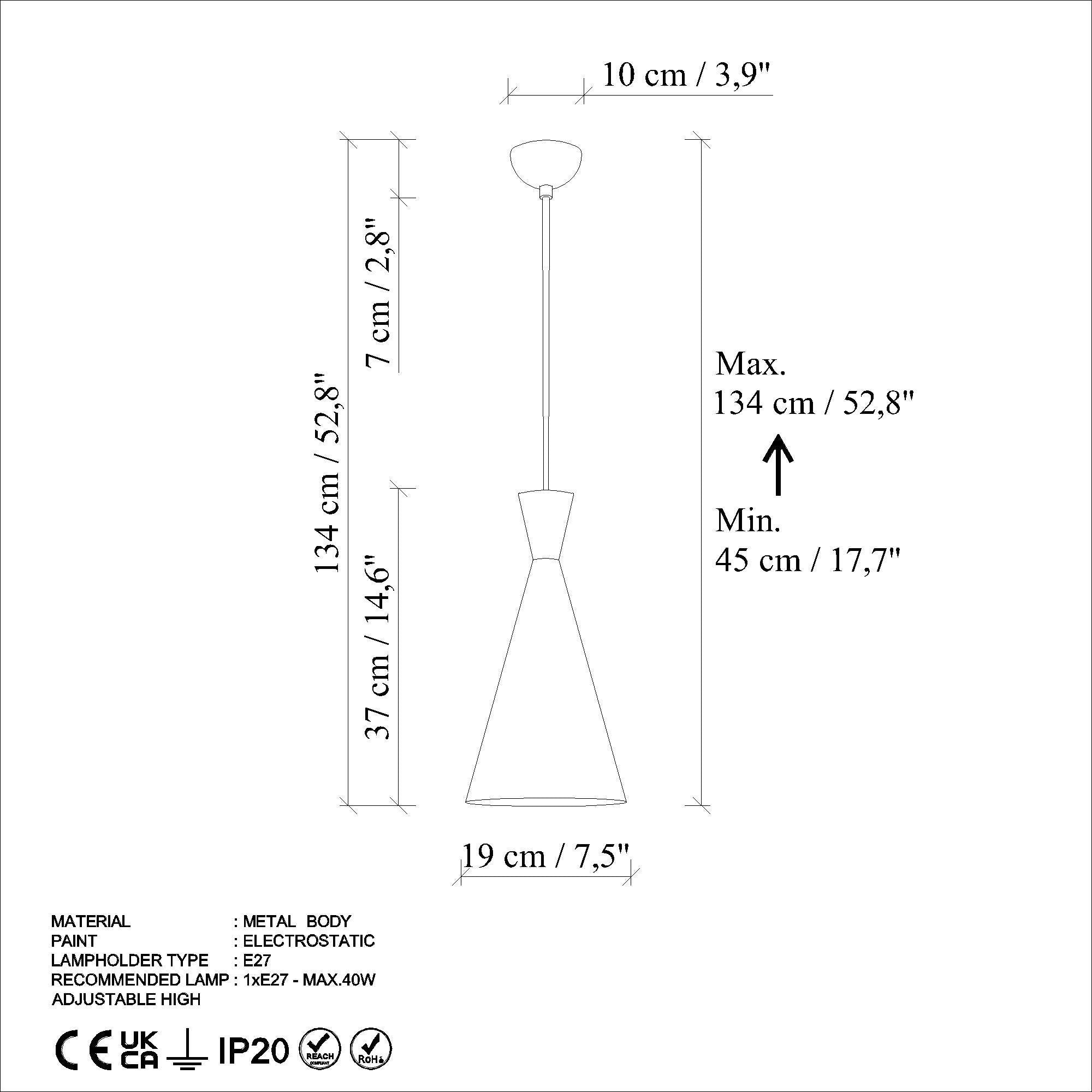 Tom 3541 Mint Yeşili Sıvama Sarkıt Aydınlatma | ByLamp