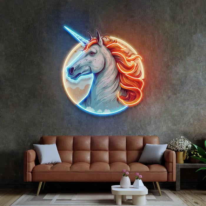 Unicorn Figürlü Led Işıklı Neon Tabela