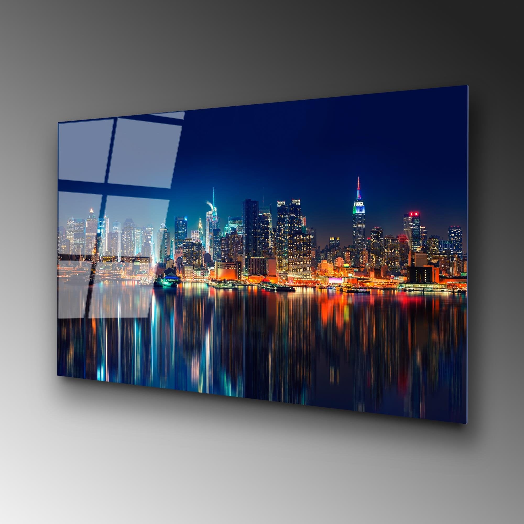 UV-039 Baskılı Cam Dikdörtgen Duvar Tablosu | ByLamp