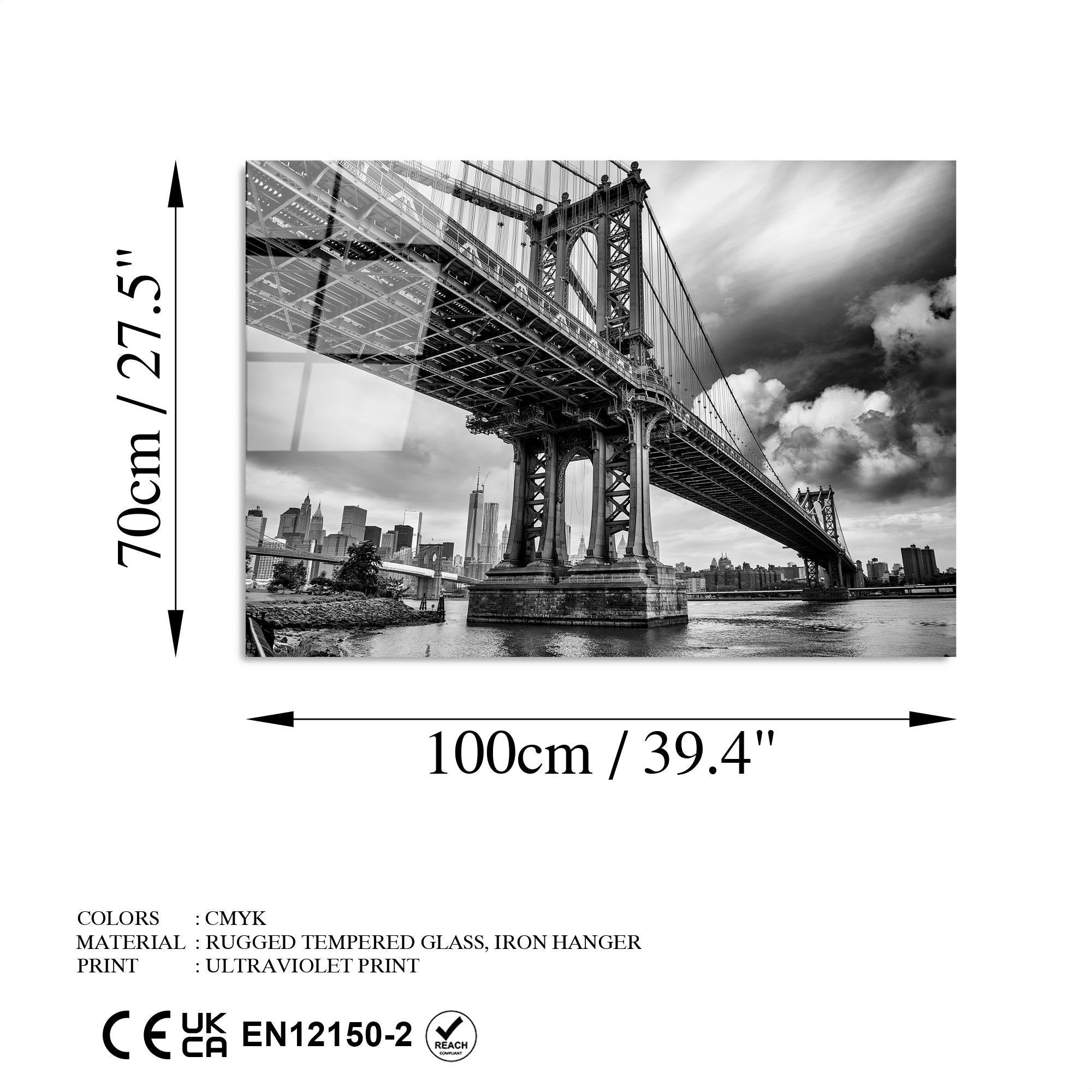 UV-041 Baskılı Cam Dikdörtgen Duvar Tablosu | ByLamp