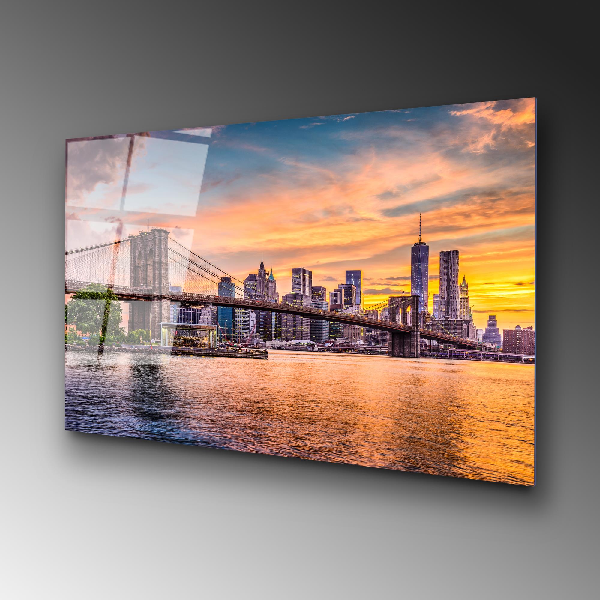 UV-044 Baskılı Cam Dikdörtgen Duvar Tablosu | ByLamp