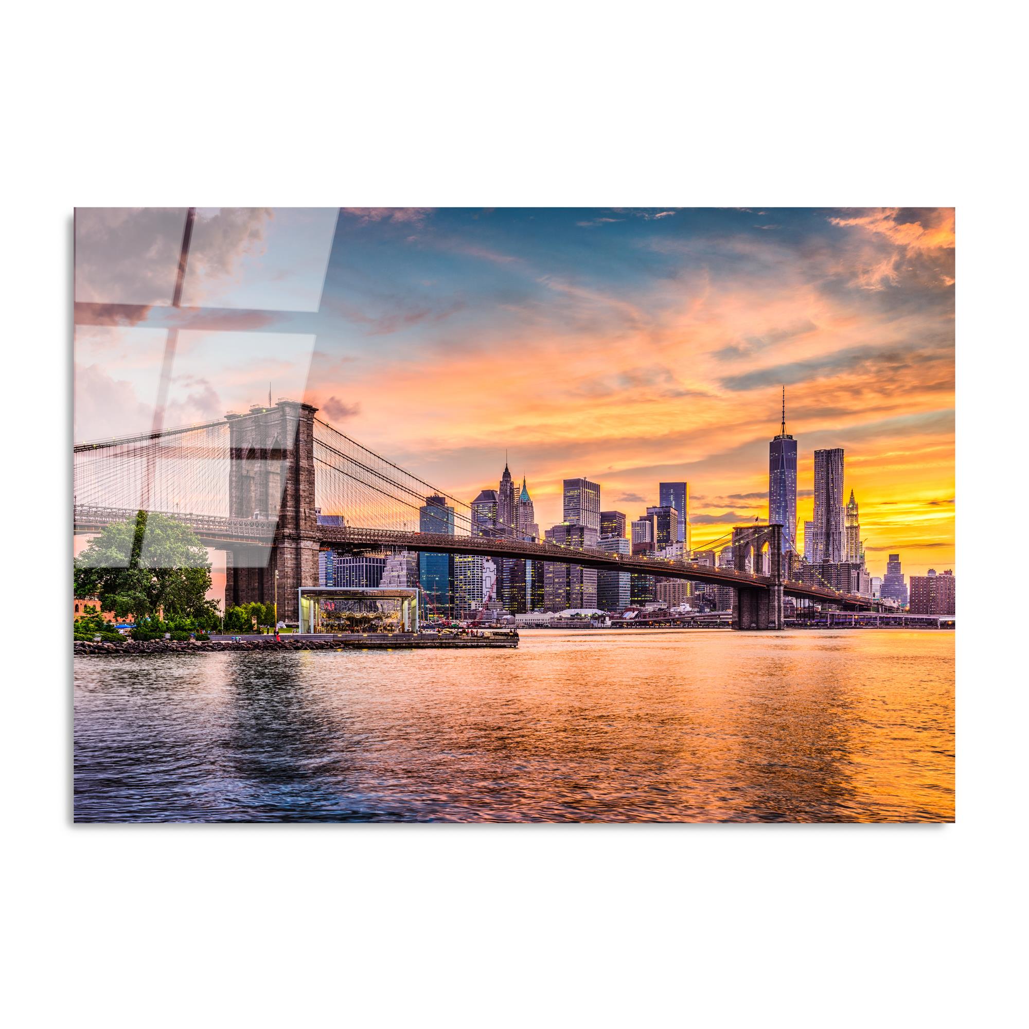 UV-044 Baskılı Cam Dikdörtgen Duvar Tablosu | ByLamp