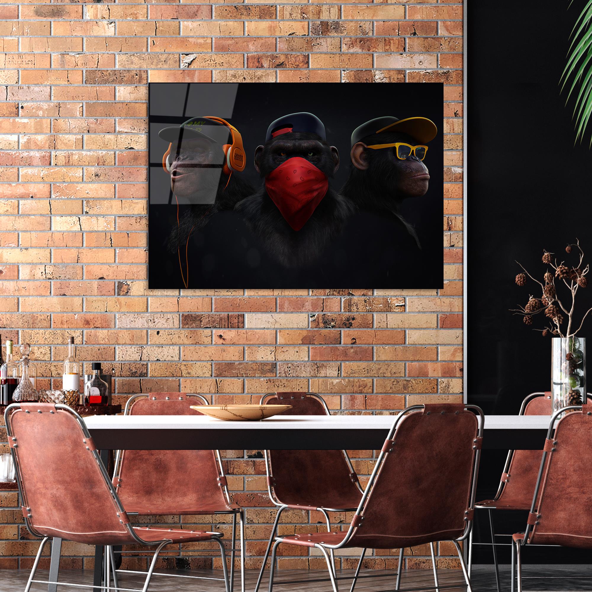 UV-049 Baskılı Cam Dikdörtgen Duvar Tablosu | ByLamp