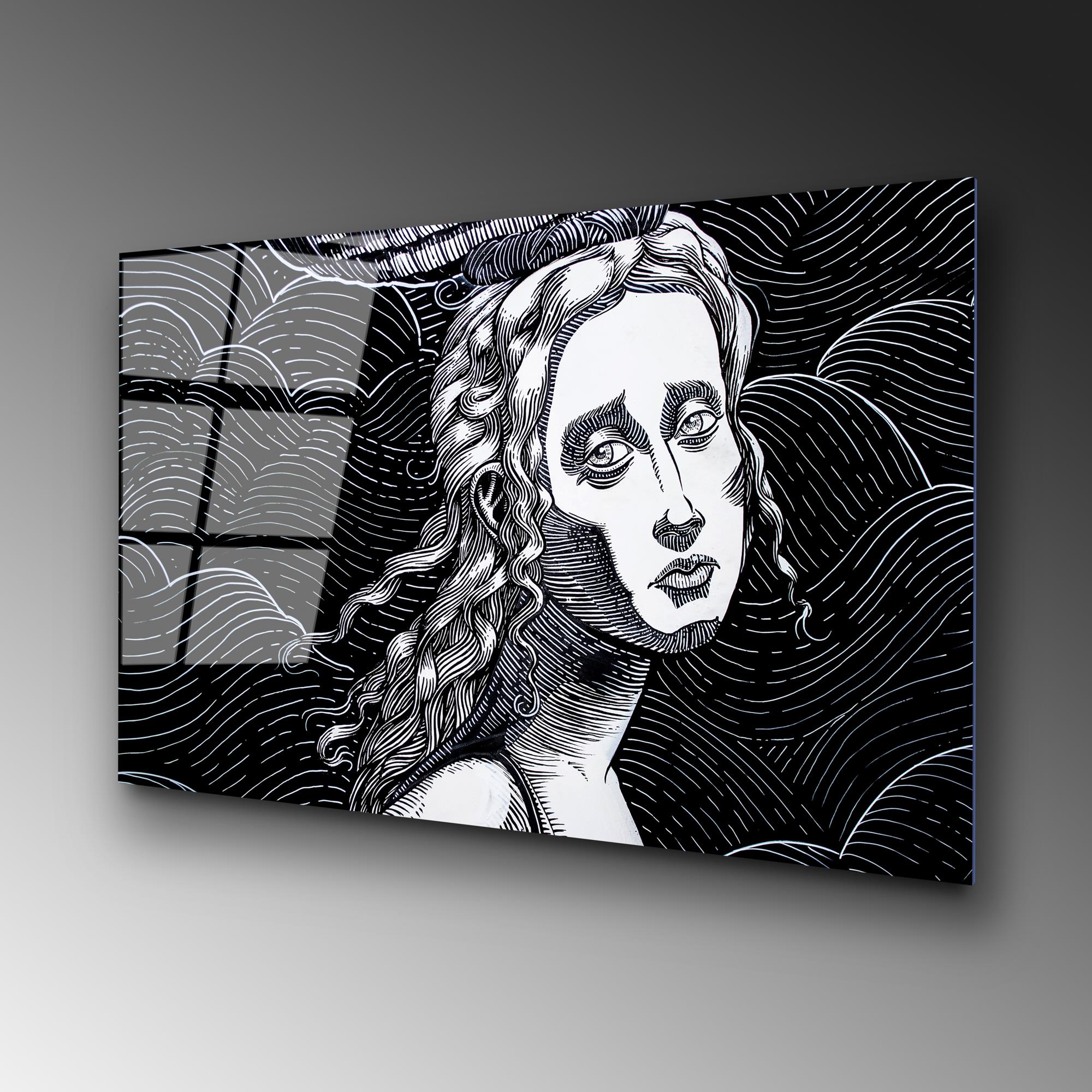 UV-054 Baskılı Cam Dikdörtgen Duvar Tablosu | ByLamp